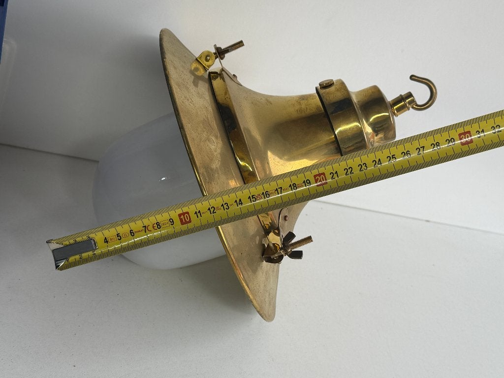 Koperen / brons scheepslamp, Watersport en Boten, Ophalen of Verzenden, Gebruikt, Lijn of Blok