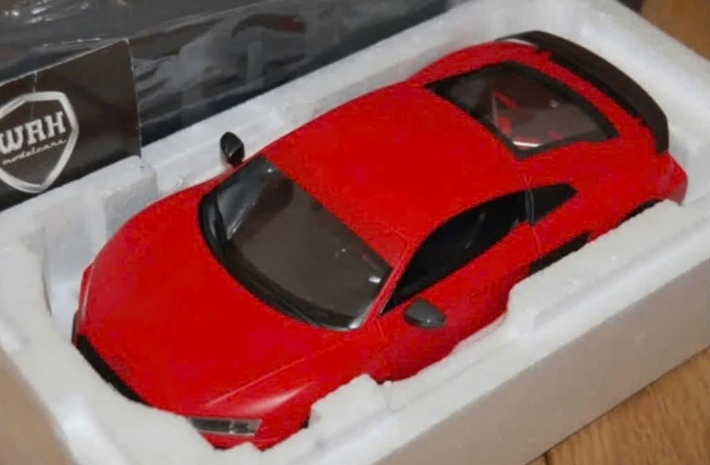 1:18 AUDI R8 COUPE ABT red GT spirit GT282 in box WRH, Verzenden, Zo goed als nieuw, Auto, Overige merken