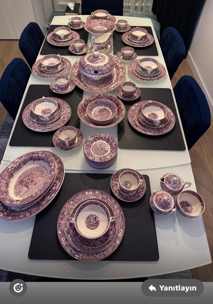 Dinerset voor 8 personen, Antiek en Kunst, Antiek | Servies compleet, Ophalen of Verzenden