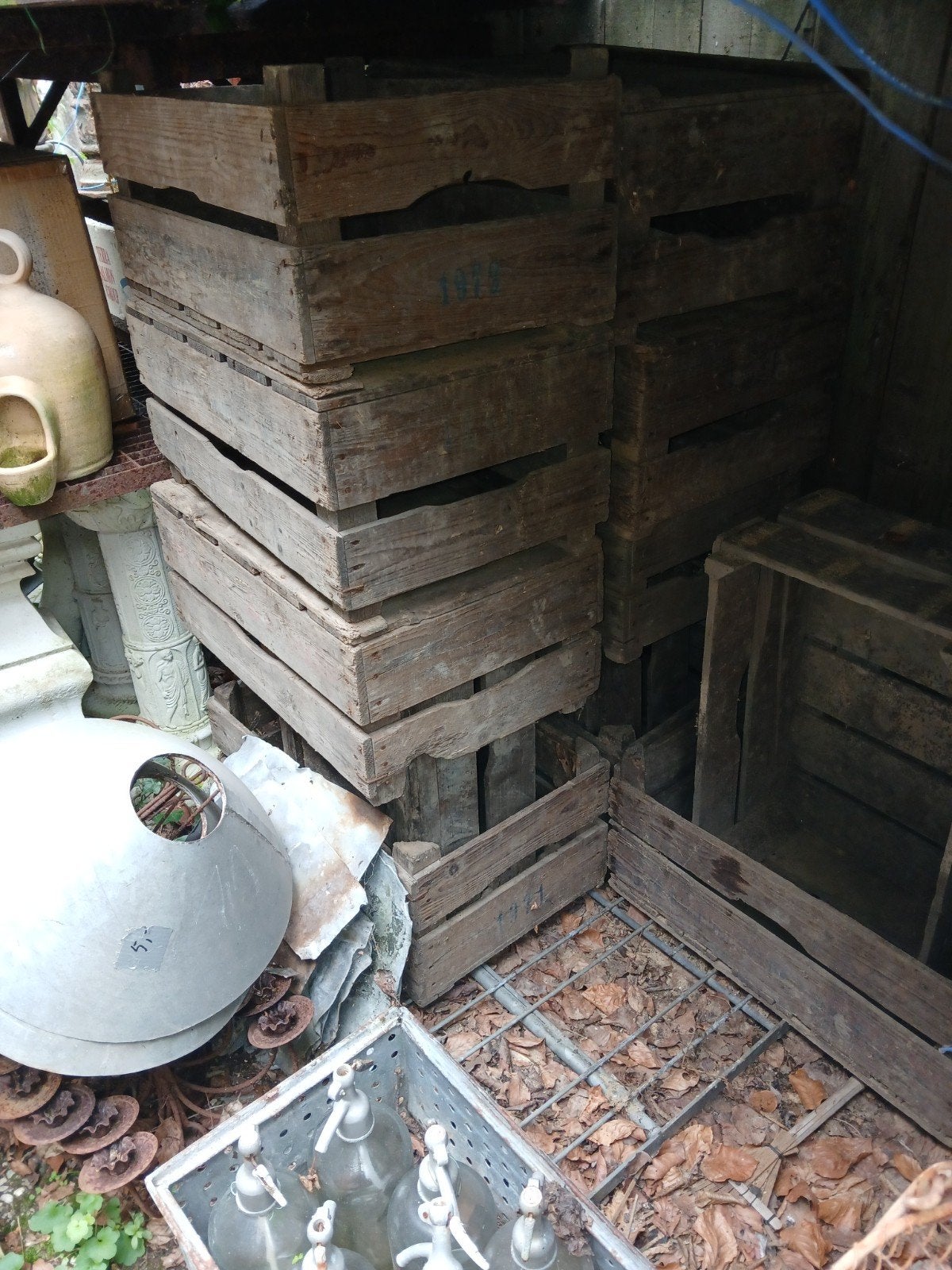 Vintage Houten Kisten Veilingkist met jaartal +/- 50 jr oud