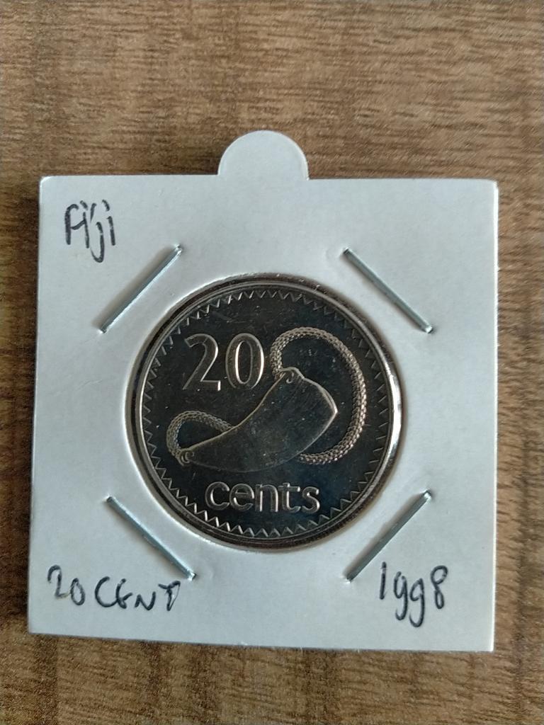 Fiji 20 Cent 1998, Verzenden, Losse munt