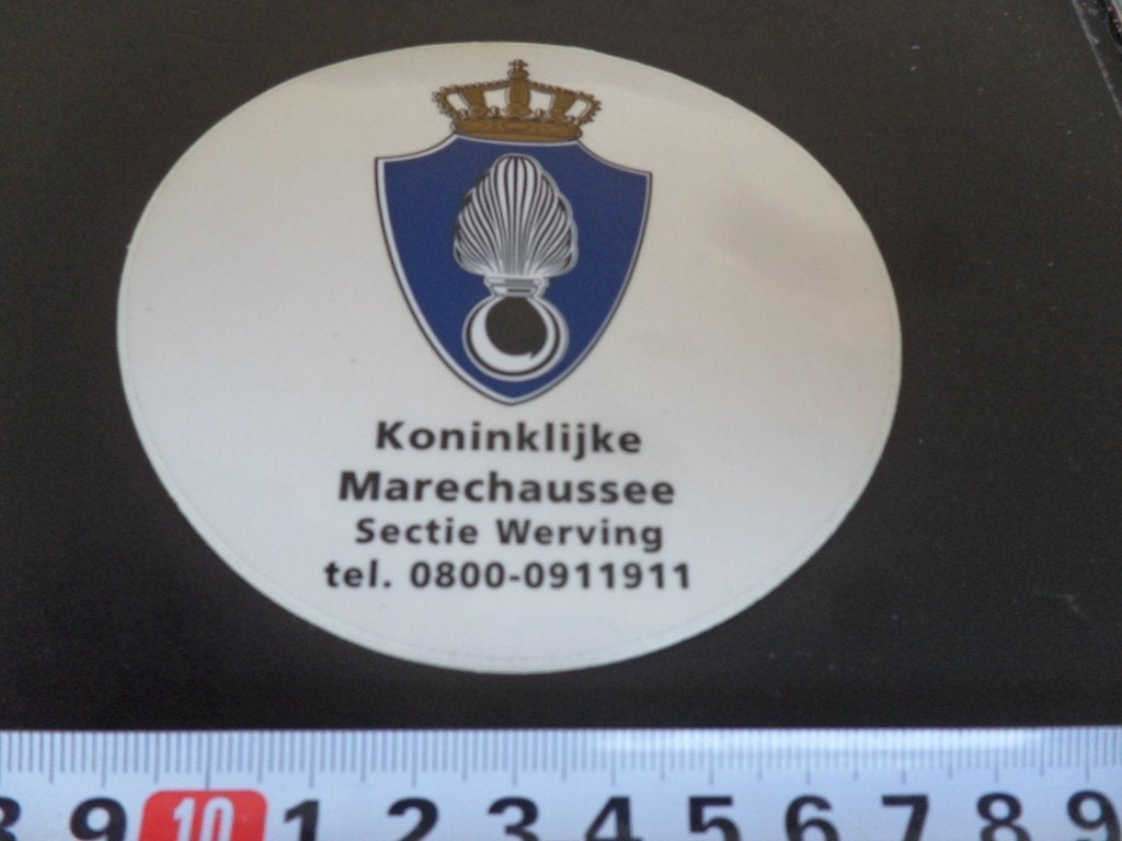 sticker Leger Politie Koninklijke Marechaussee  Transparant, Verzamelen, Ophalen of Verzenden, Zo goed als nieuw