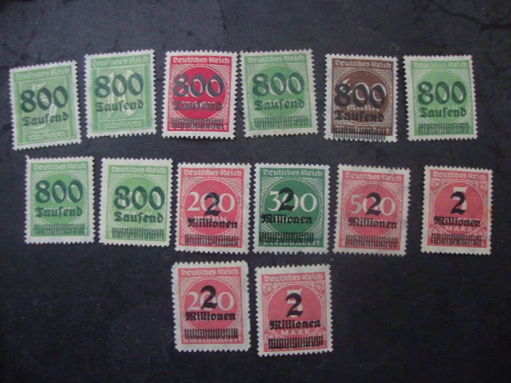 Duitse Rijk serie 301-312 Ongestempeld. Incl. 309B en 312B, Ophalen of Verzenden, Overige periodes, Postfris