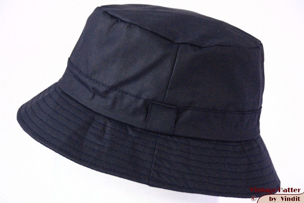 Vissers wax hoed Hawkins donker blauw maat 60 nieuw unisex, Hoed, Hawkins, Nieuw, Ophalen of Verzenden