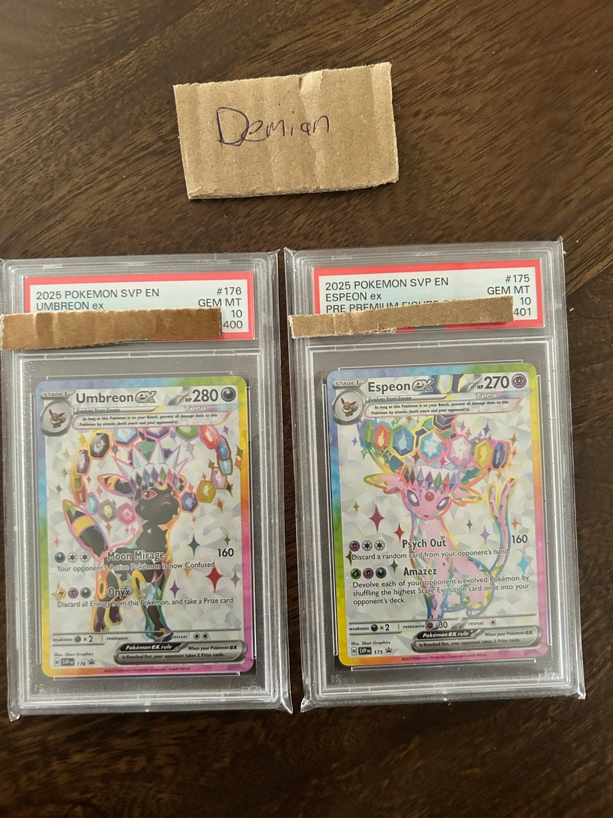 Umbreon & Espeon ex 175/176 PSA 10 set, Hobby en Vrije tijd, Verzamelkaartspellen | Pokémon, Ophalen of Verzenden, Nieuw, Meerdere kaarten