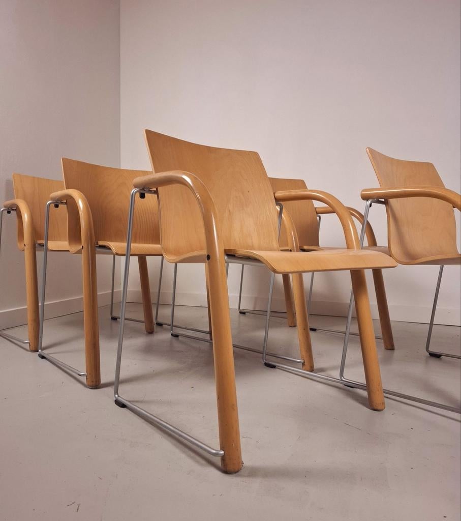 6x Vintage design stoelen Thonet S320 stoel, Huis en Inrichting, Ophalen, Gebruikt, Vijf, Zes of meer stoelen