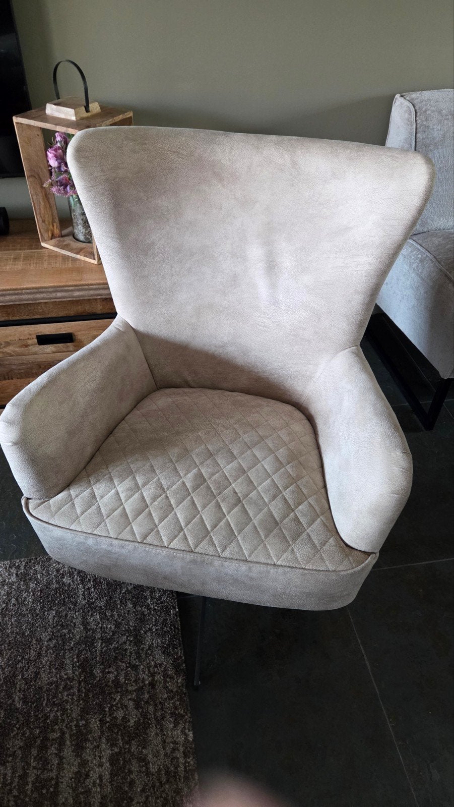 2 stuks PTMD Comfortabele Fauteuils - Zandkleurig, Ophalen, Vintage, 75 tot 100 cm, Zo goed als nieuw