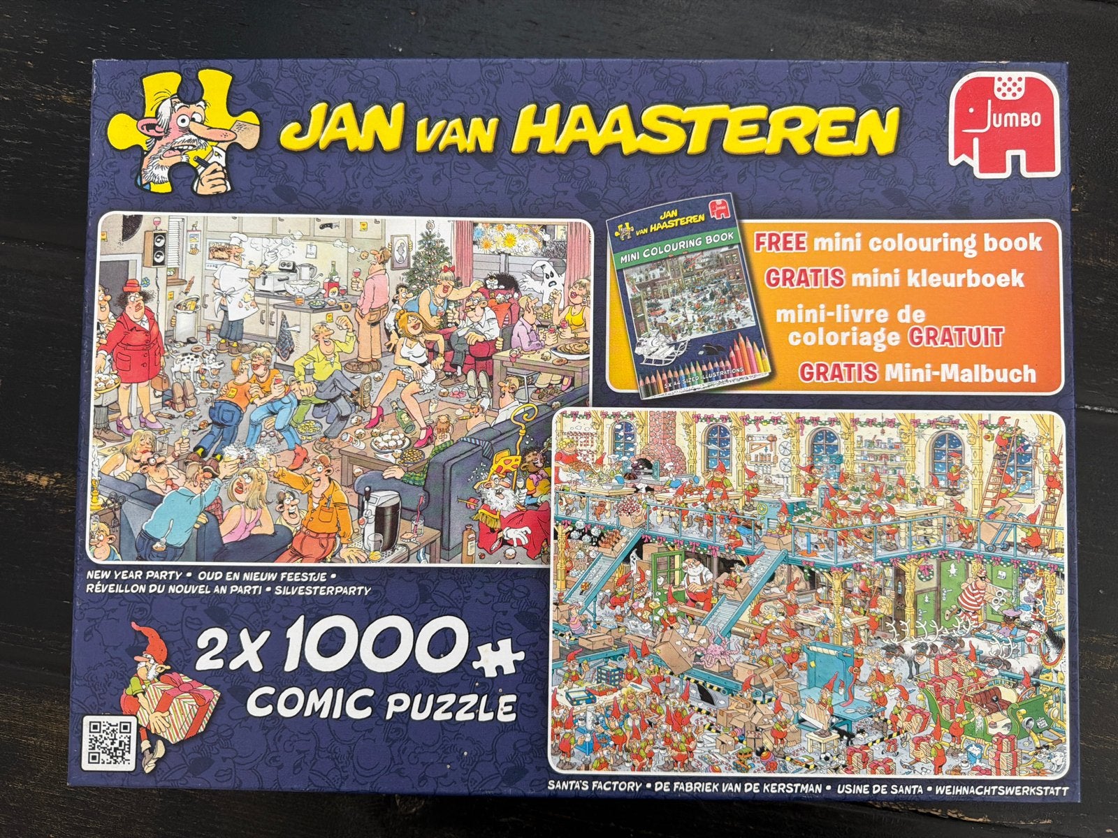 Jan van Haasteren puzzel 2x 1000 stukjes - zonder kleurboek, Hobby en Vrije tijd, Denksport en Puzzels, Ophalen, 500 t/m 1500 stukjes