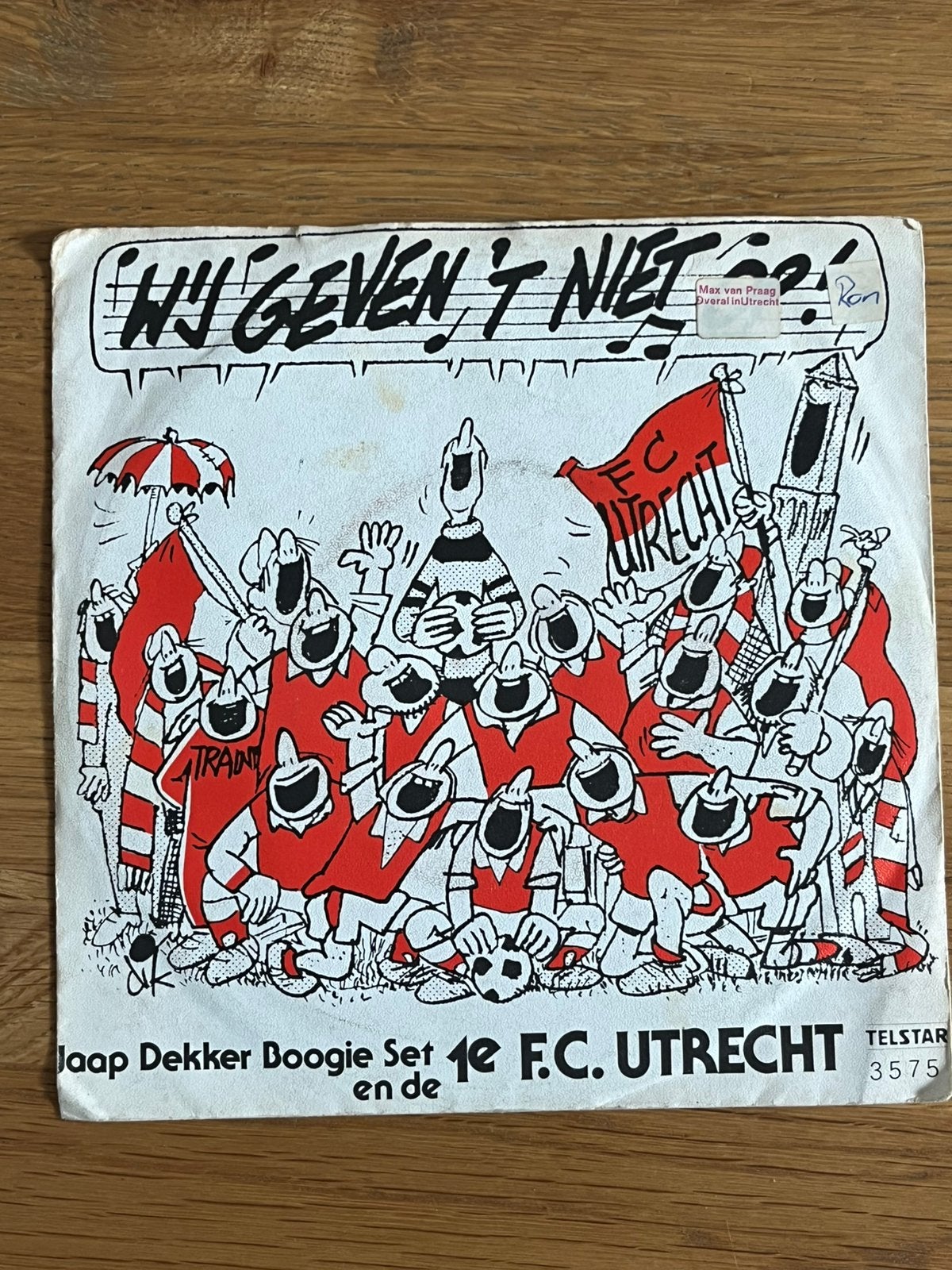 7” Single FC Utrecht Jaap Dekker We Geven Het Niet Op 1981, Gebruikt, Verzenden, 7 inch, Nederlandstalig