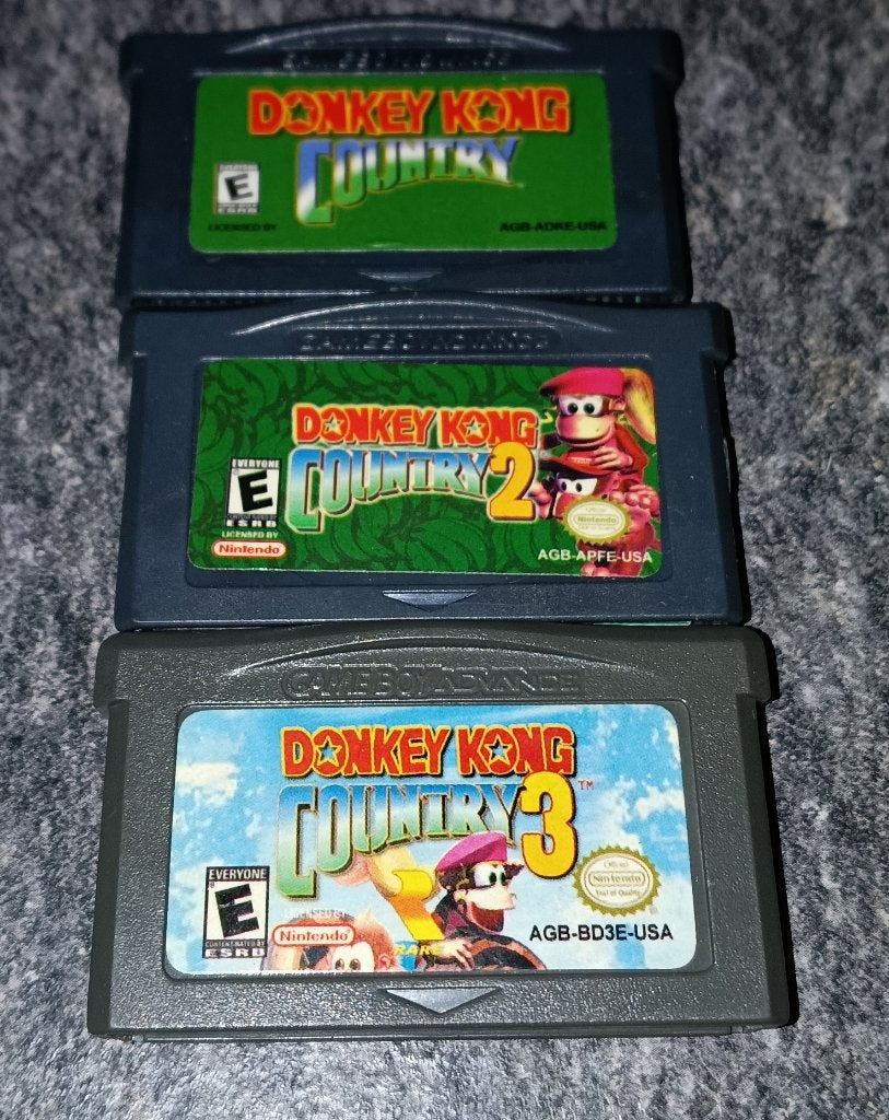 donkey kong country 1, 2 en 3 nintendo gameboy advance  gba, Spelcomputers en Games, Games | Nintendo Game Boy, Ophalen, 1 speler