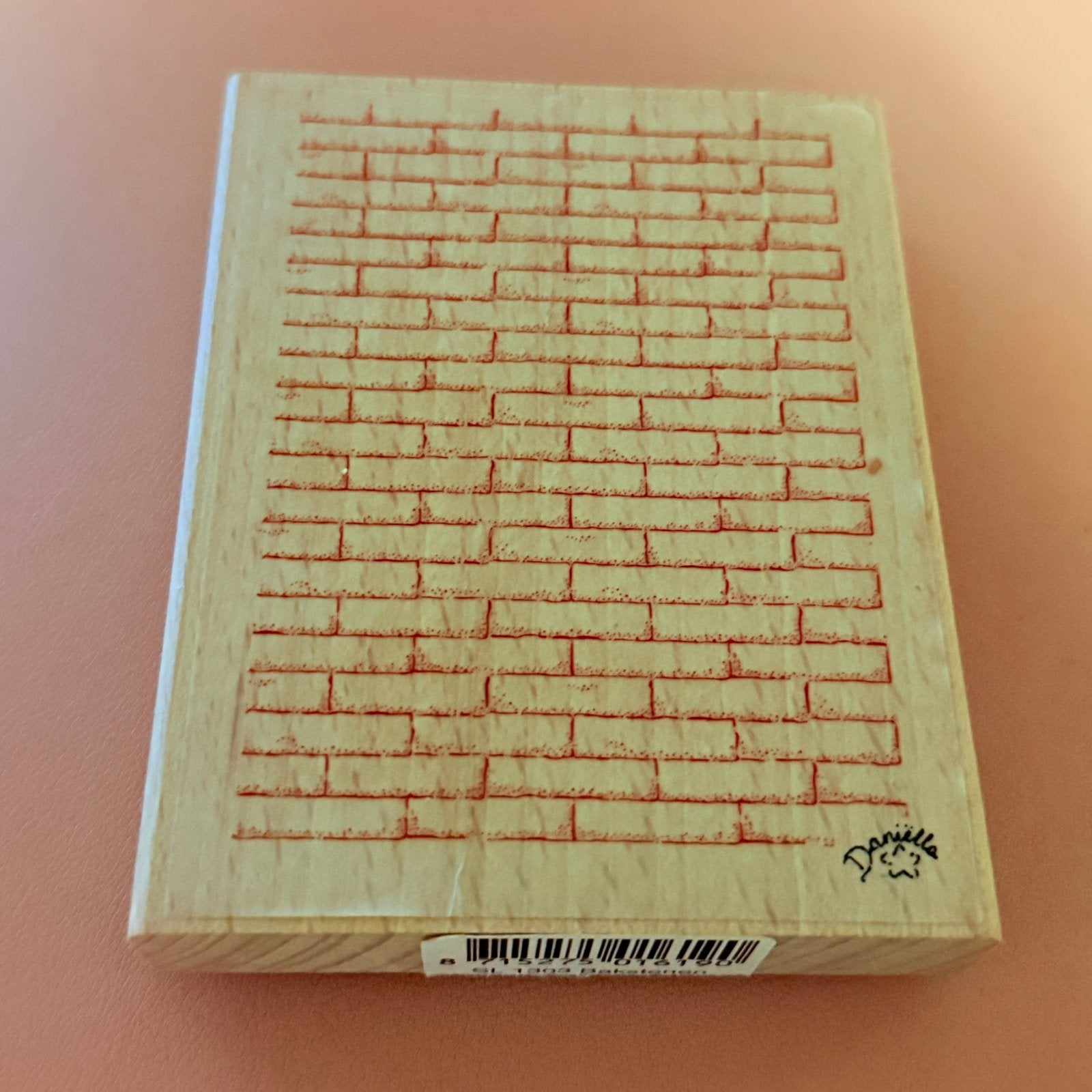 Houten Stempel Groot Baksteen Patroon, Ophalen, Nieuw, Houten stempel