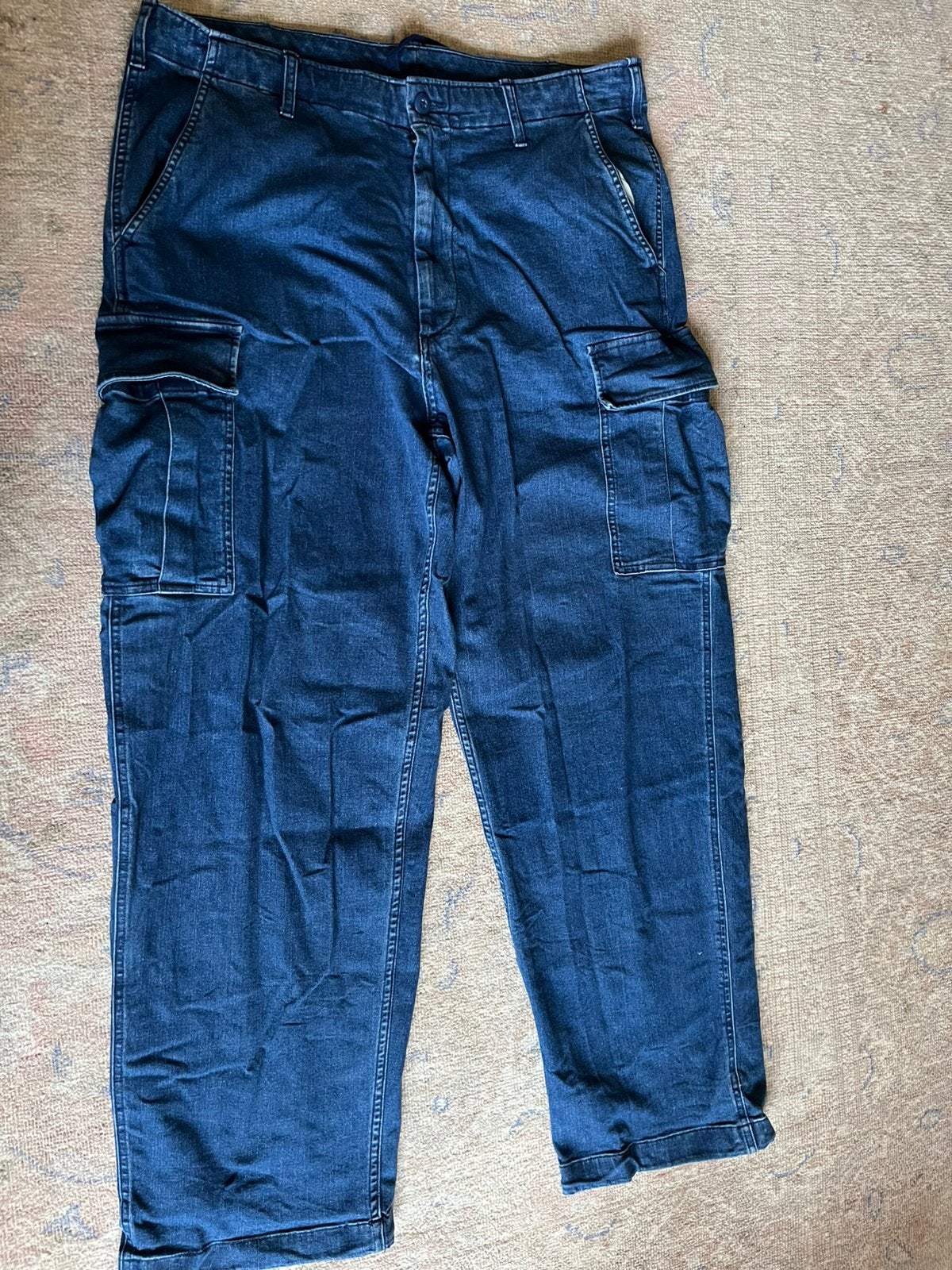 Uniqlo Baggy Brede Fit Jeans Maat L - Goede Staat, Ophalen of Verzenden, Gedragen, Blauw, W33 - W34 (confectie 48/50)