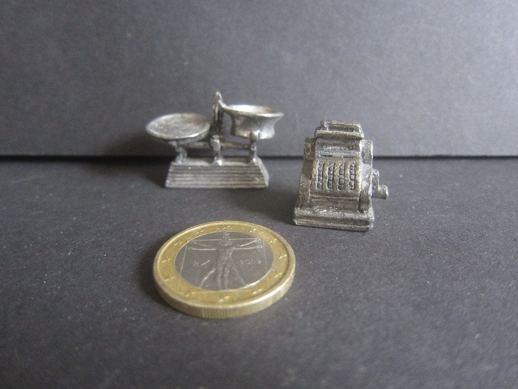 miniatuur tinnen beeldjes voor de letterbak of poppenhuis, Metaal, Meerkleurig, Decoratieobject, Ophalen of Verzenden