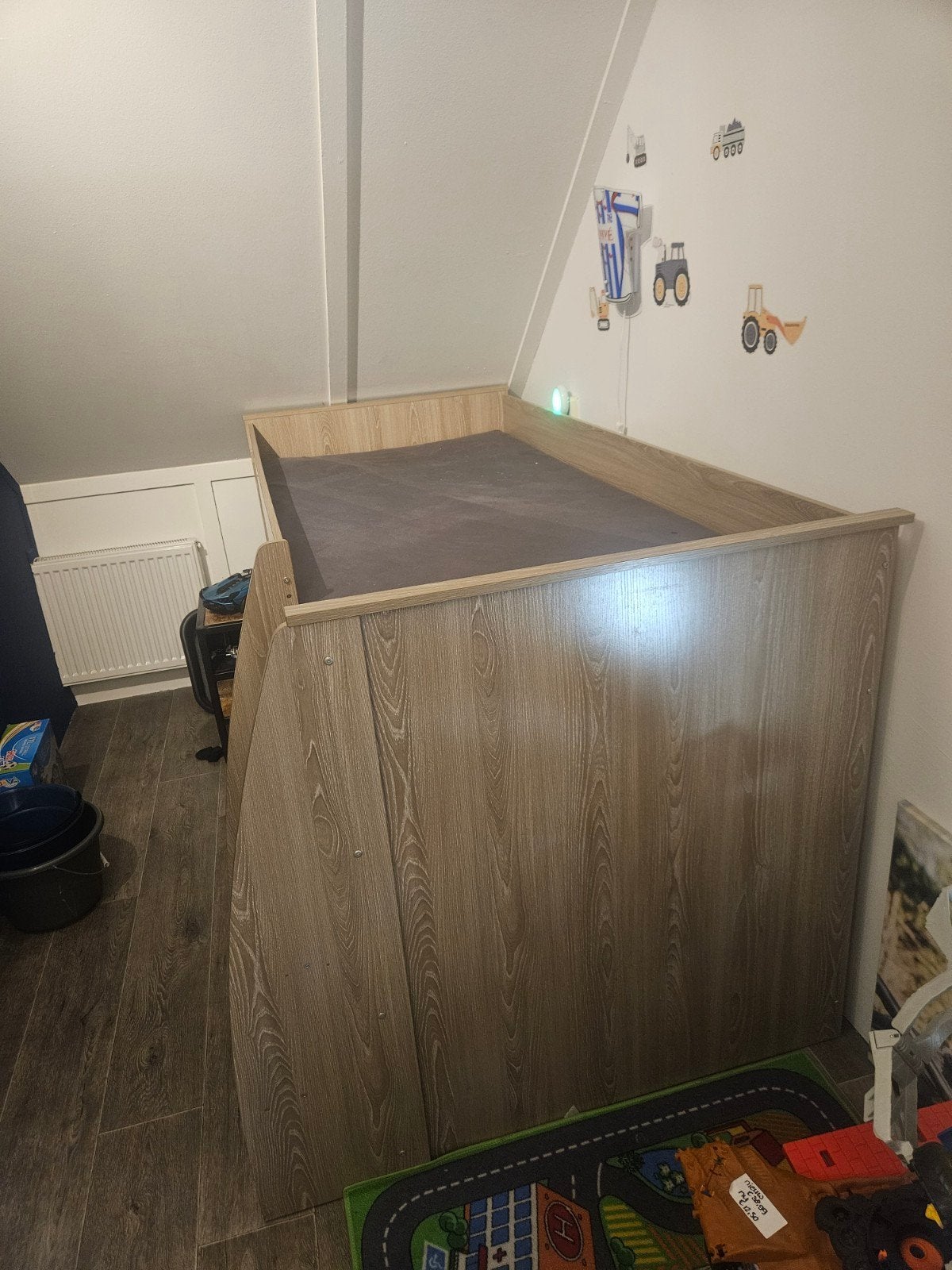 Half Hoogslaper bed kinderbed met kastje, Ophalen, Eenpersoons, Zo goed als nieuw, 120 cm