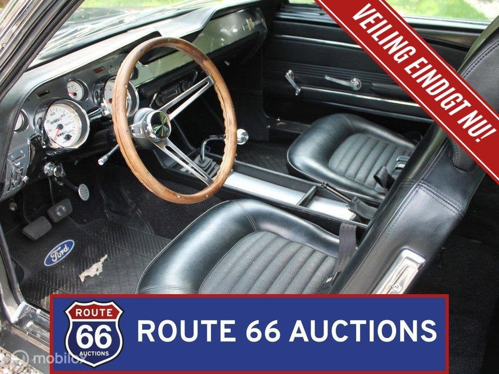 Ford Mustang GT 390 Fastback | 1967 | Route 66 Auctions, Auto's, Overige carrosserieën, Zwart, Bedrijf, Handgeschakeld