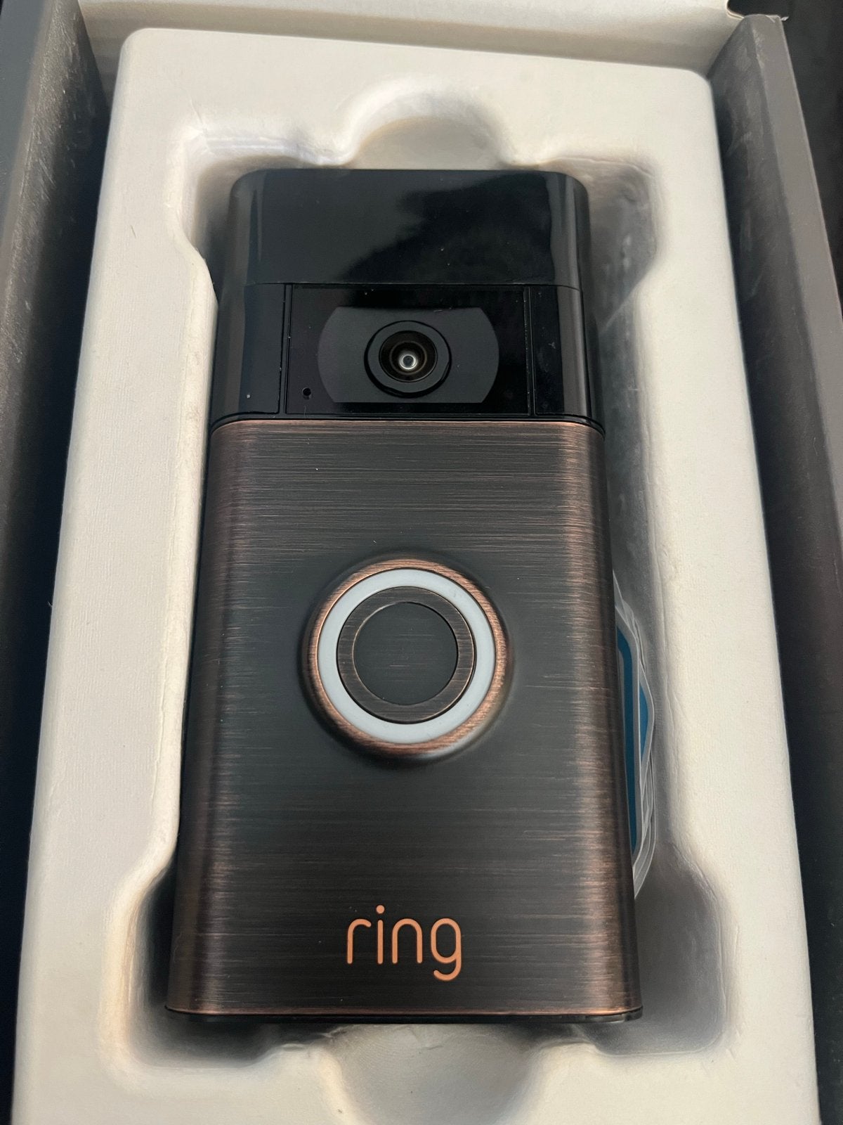 Ring Video Deurbel - Slimme Deurbel met Camera, Ophalen, Bewegingsdetectiesensor, Zo goed als nieuw, Draadloos