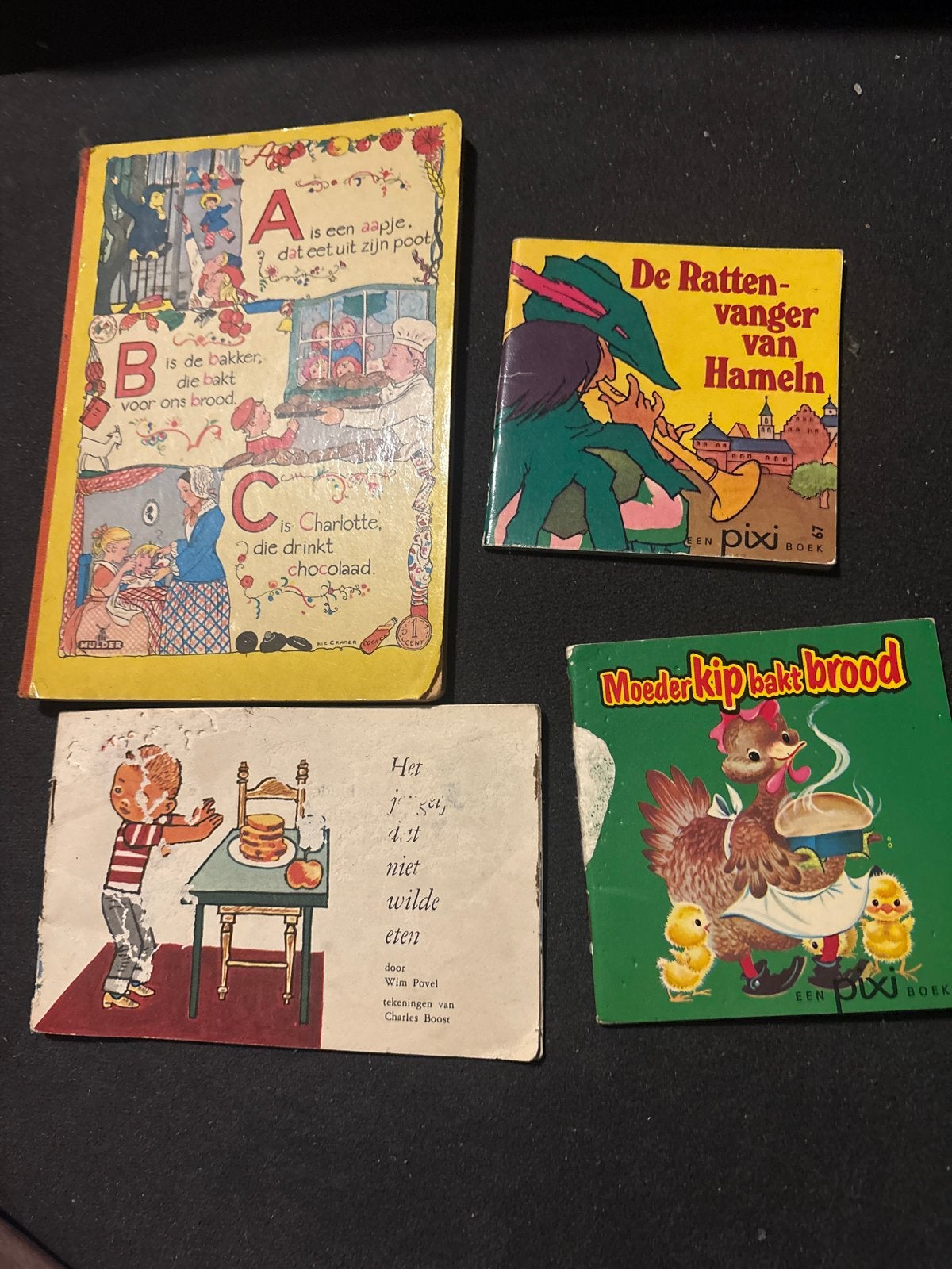 Vintage Pixi Boekjes en ABC-boekje - Set van 4, Boeken, Ophalen of Verzenden, Gelezen, Sprookjes