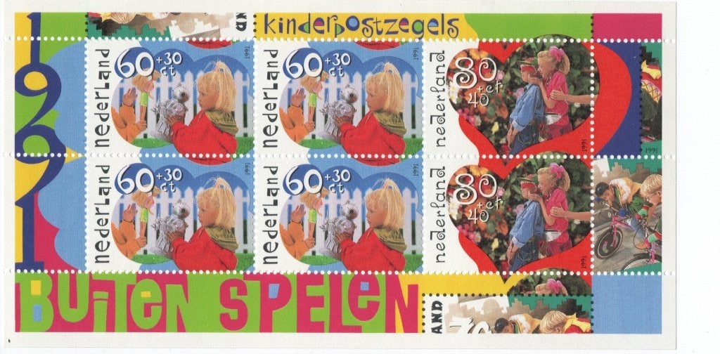 Nederland Kinderpostzegels 1991 - Buiten Spelen, Verzenden, Na 1940, Postfris