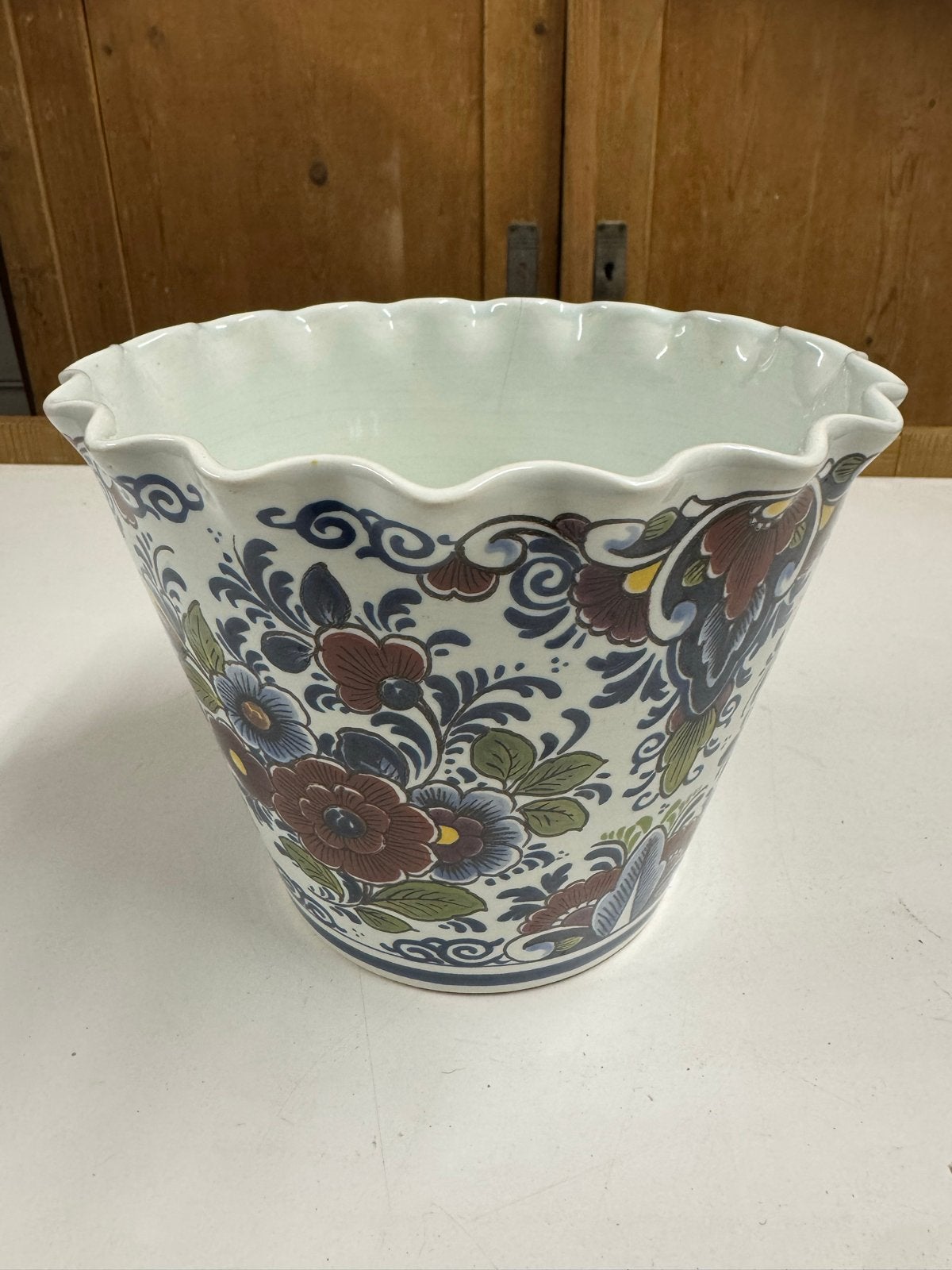 Oud Delfts Blauwe  bloempot - 120/2, Antiek en Kunst, Antiek | Vazen, Ophalen