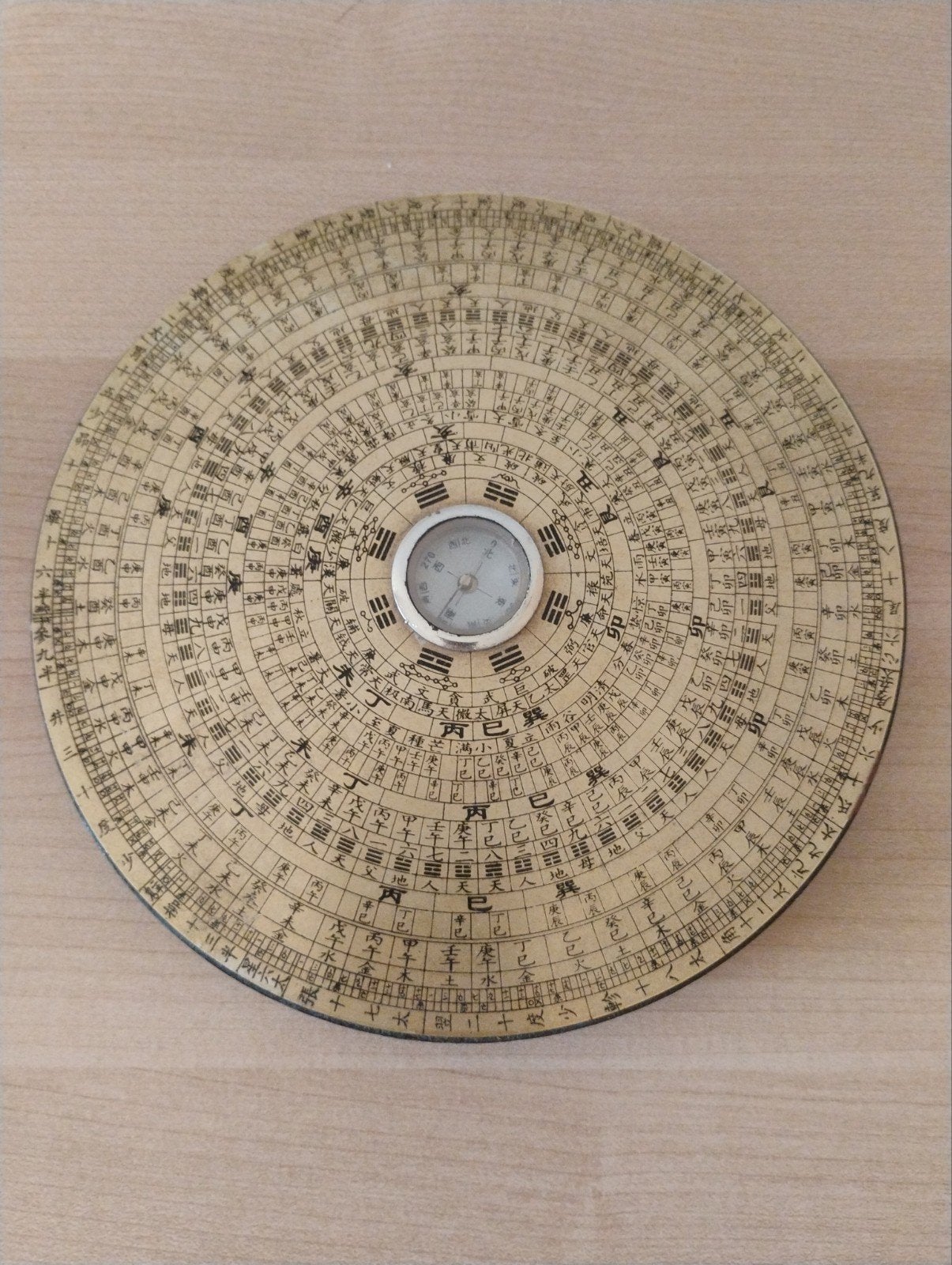 Antiek Chinees Feng Shui Kompas - Luo Pan - 17,5 cm, Antiek en Kunst, Ophalen of Verzenden