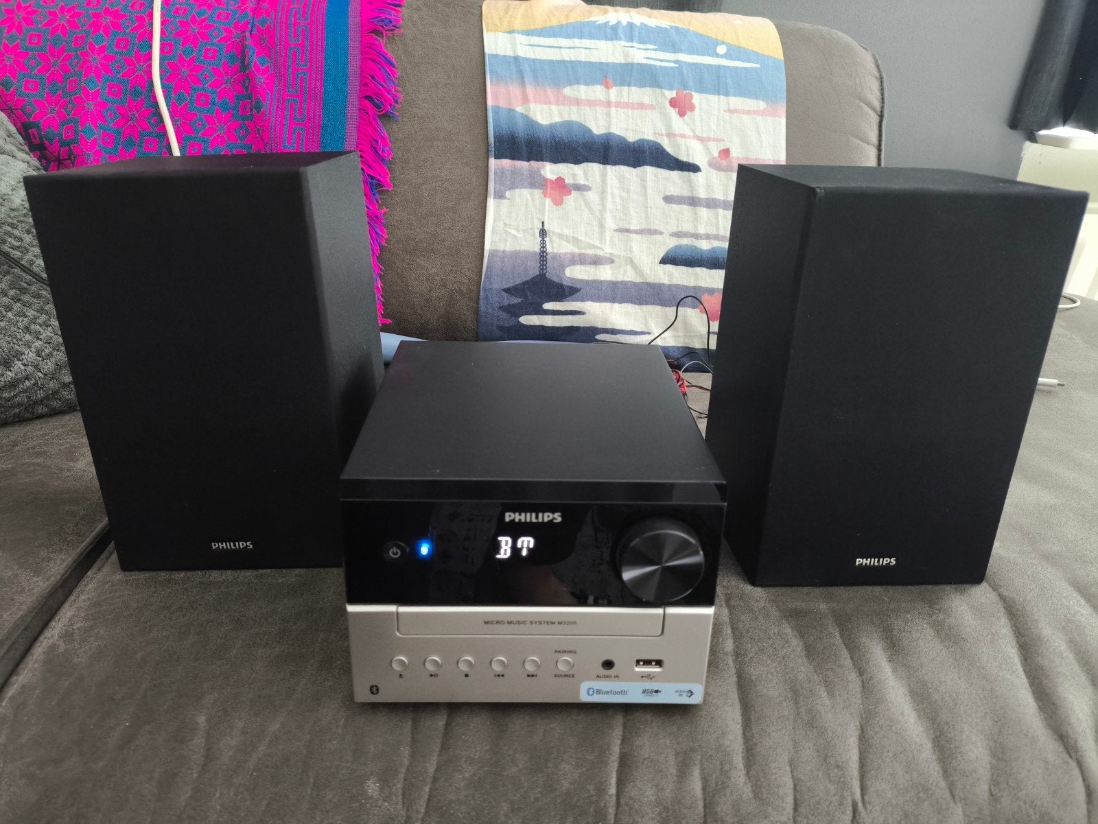 Philips M3205 Micro stereo set met Bluetooth, CD speler, FM, Philips, Microset, Tuner of Radio, Ophalen of Verzenden