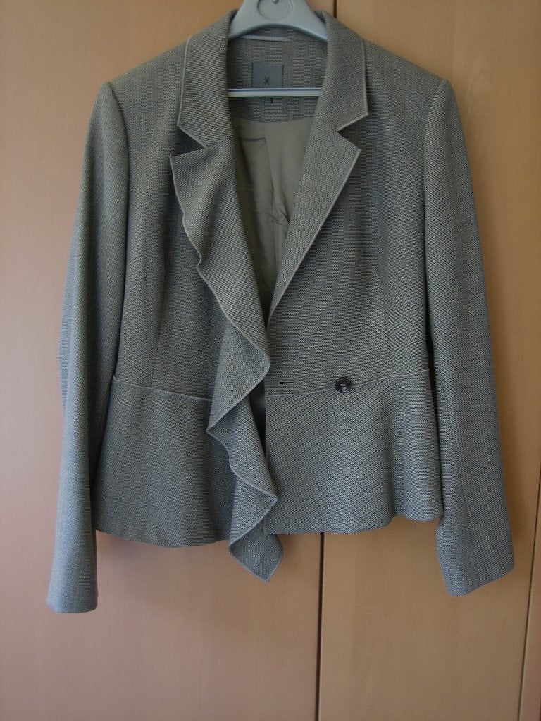 Exclusief grijsbruin speels jasje XANDRES 40-42 snazzeys, Bruin, Maat 42/44 (L), Nieuw, Ophalen of Verzenden