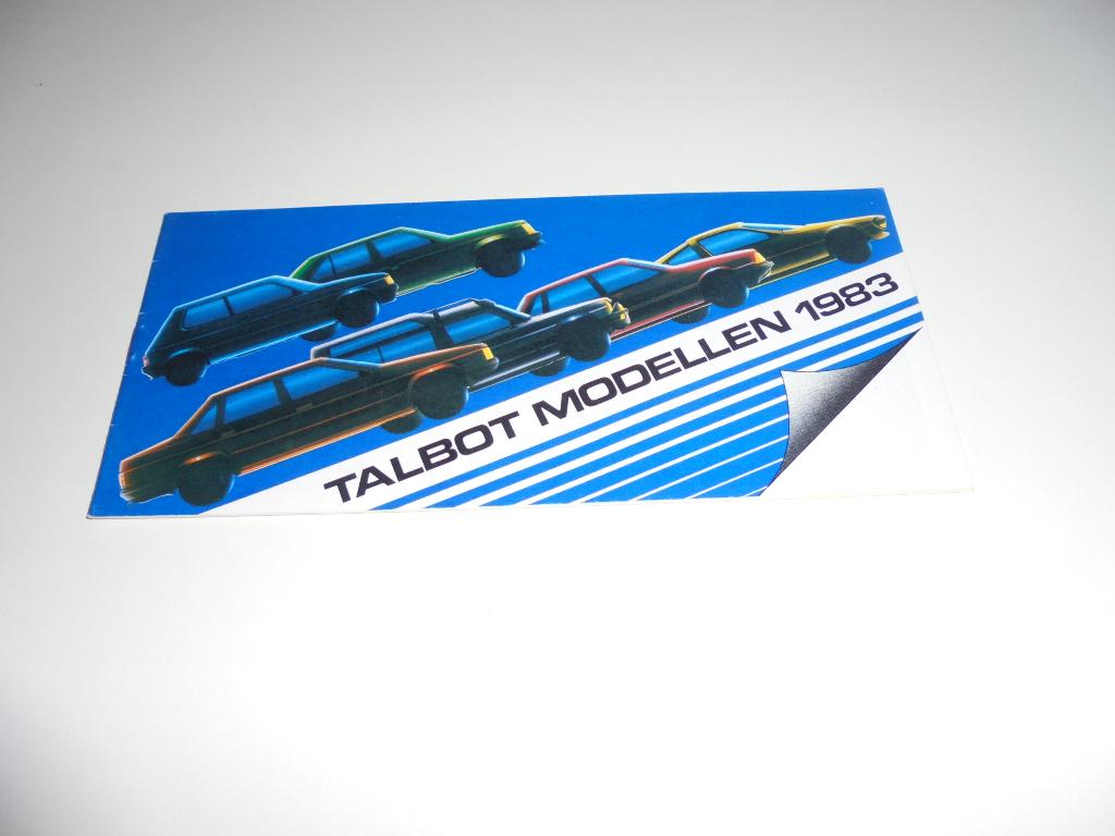 brochure Talbot modellenprogramma  1983, Ophalen of Verzenden, Nieuw, Overige merken