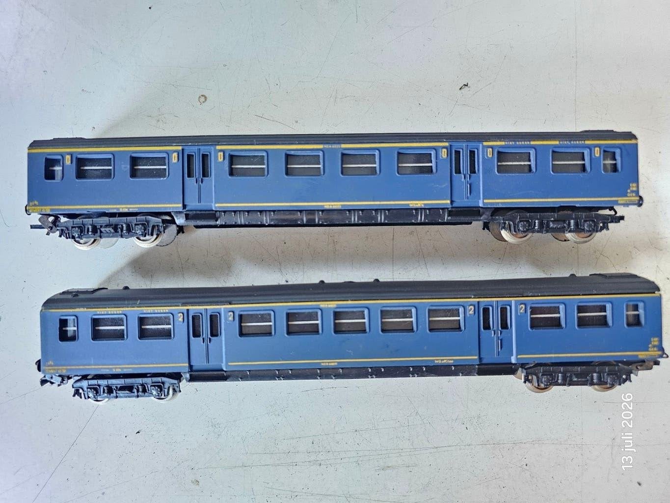 Modeltrein Ho Lima NS rijtuigen, 1 met verlichting, Gelijkstroom, Wagon, Ophalen of Verzenden, Lima