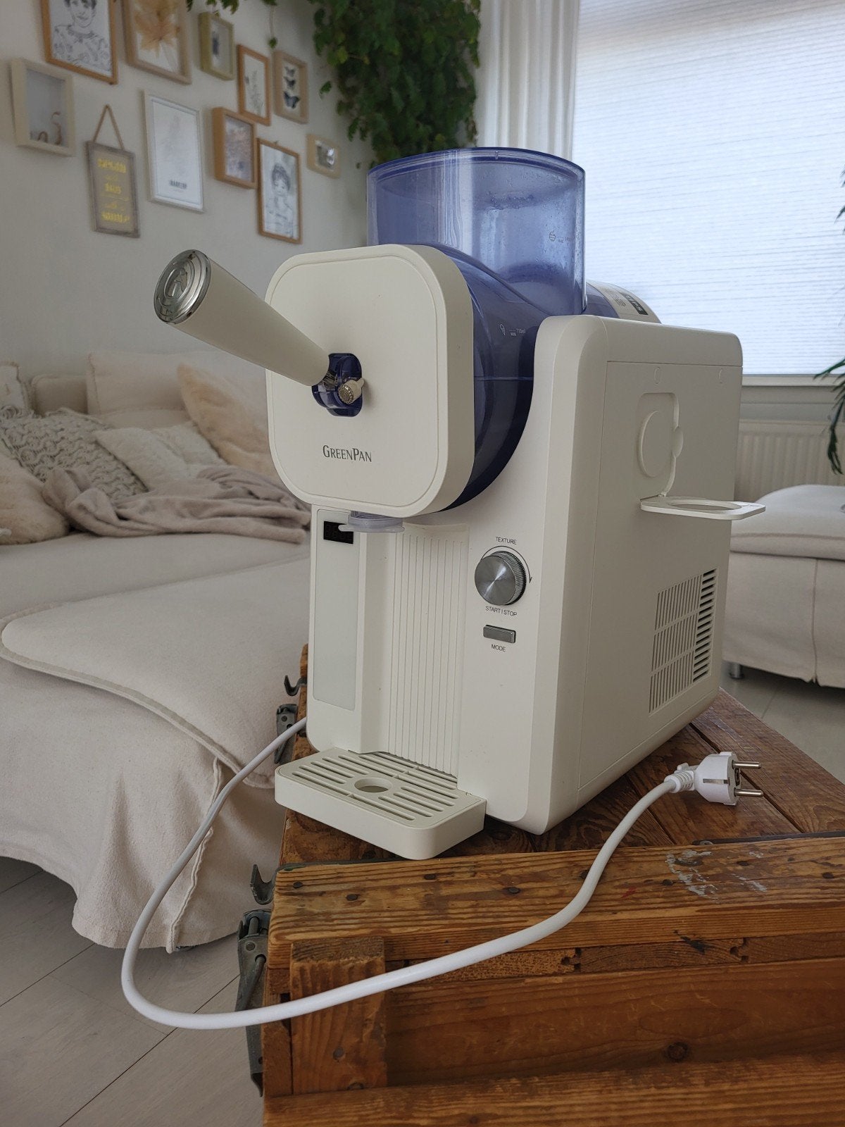 Greenpan IJsmachine - Perfect voor zelfgemaakt ijs, Witgoed en Apparatuur, Ophalen of Verzenden, Gebruikt