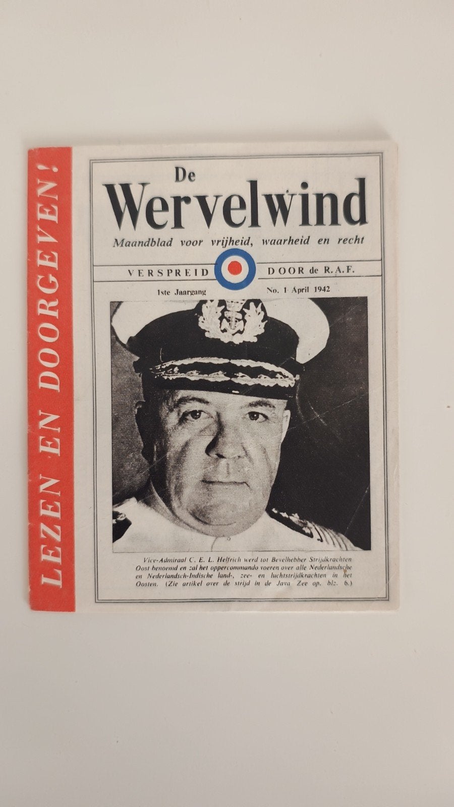 De Wervelwind 1e jaargang no. 1 april 1942 - Top staat, Boeken, Tweede Wereldoorlog, De Wervelwind, Ophalen of Verzenden, Zo goed als nieuw