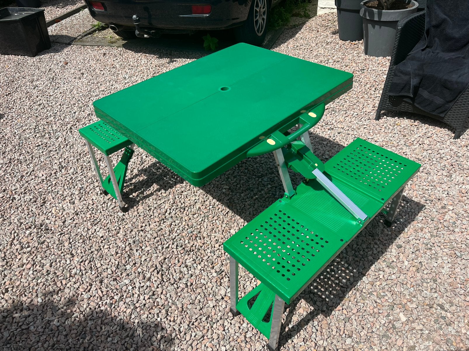 Picknicktafel opklapbaar/inklapbaar - kamperen / camping, Tuin en Terras, Picknicktafels, Ophalen, Overige materialen, Zo goed als nieuw