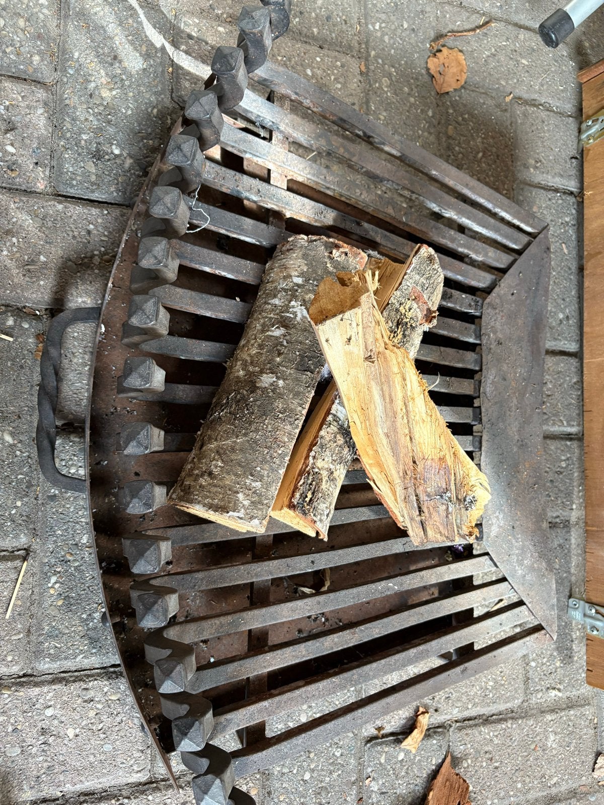Haardset: Haardscherm en Houtmand (Gebruikt), Ophalen, Gebruikt, Houthaard