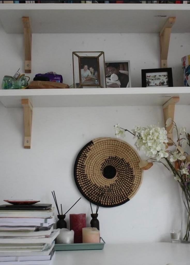 Decoratieve Wandmand Zwart-Beige - Handgemaakt, Ophalen of Verzenden, Nieuw