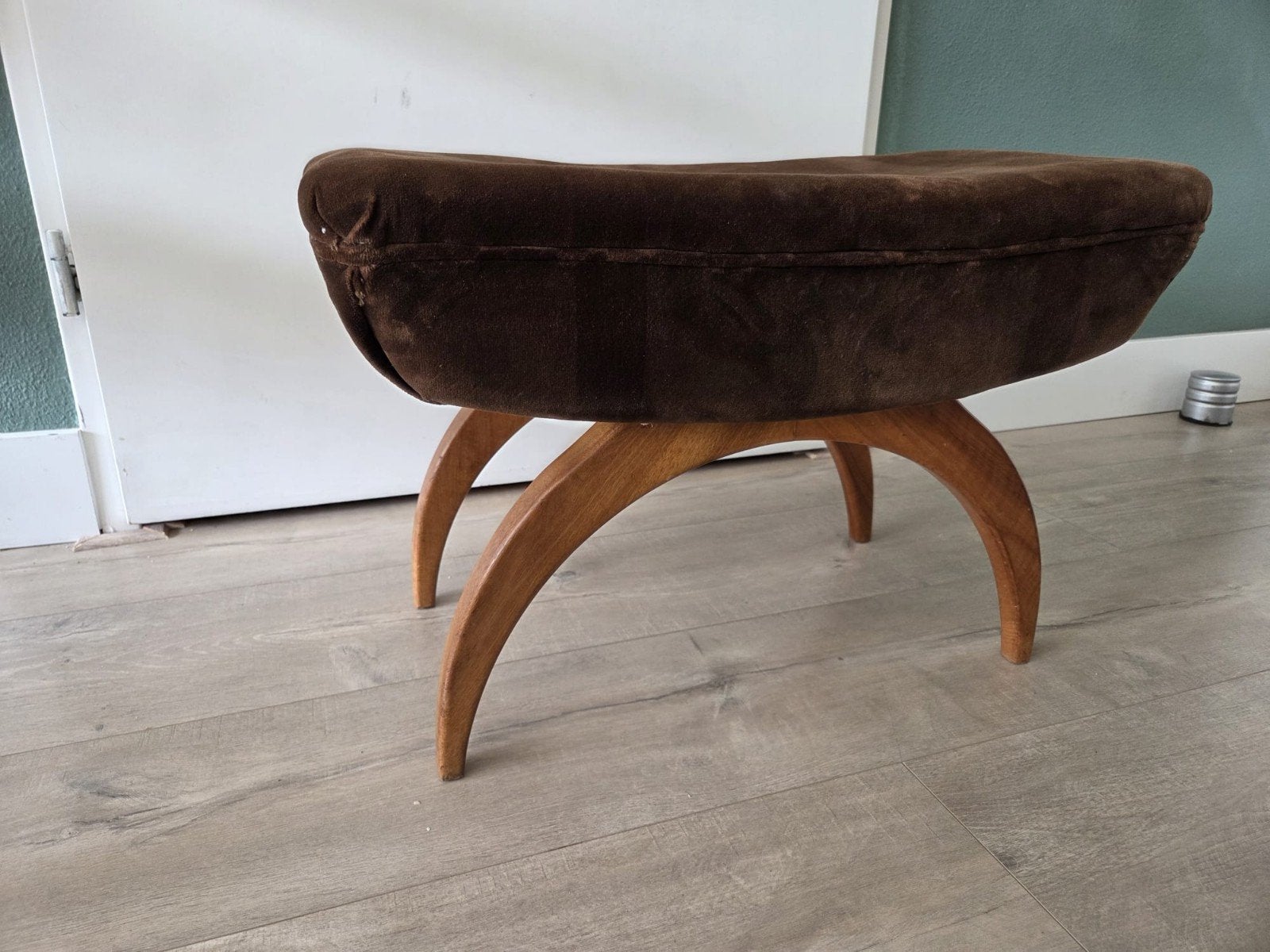 Nederlands design voetenbank, Ophalen, Rechthoekig, 50 tot 75 cm