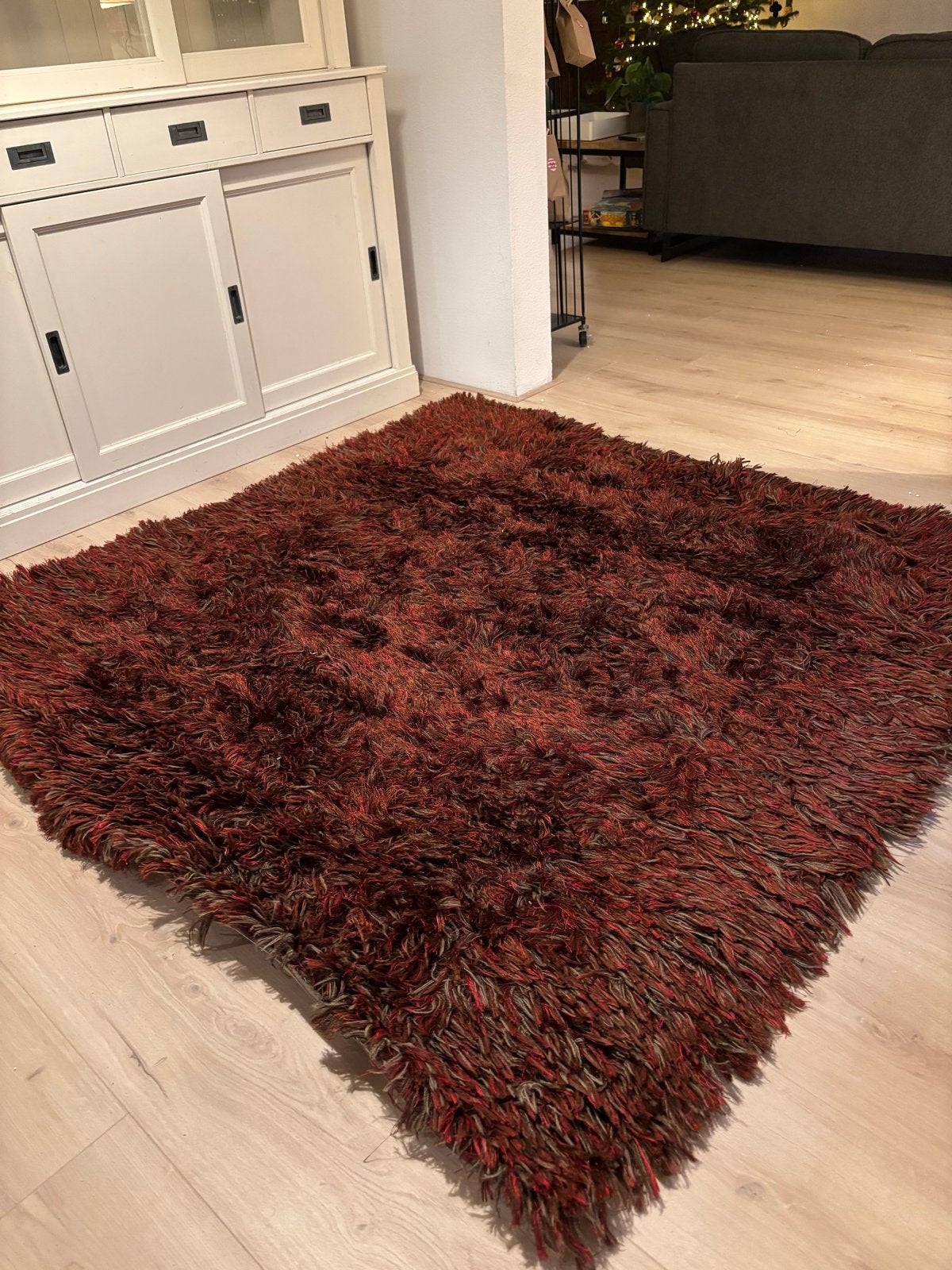Bomat DOC hoogpolig vloerkleed, Ophalen, Gebruikt, Rood, 150 tot 200 cm