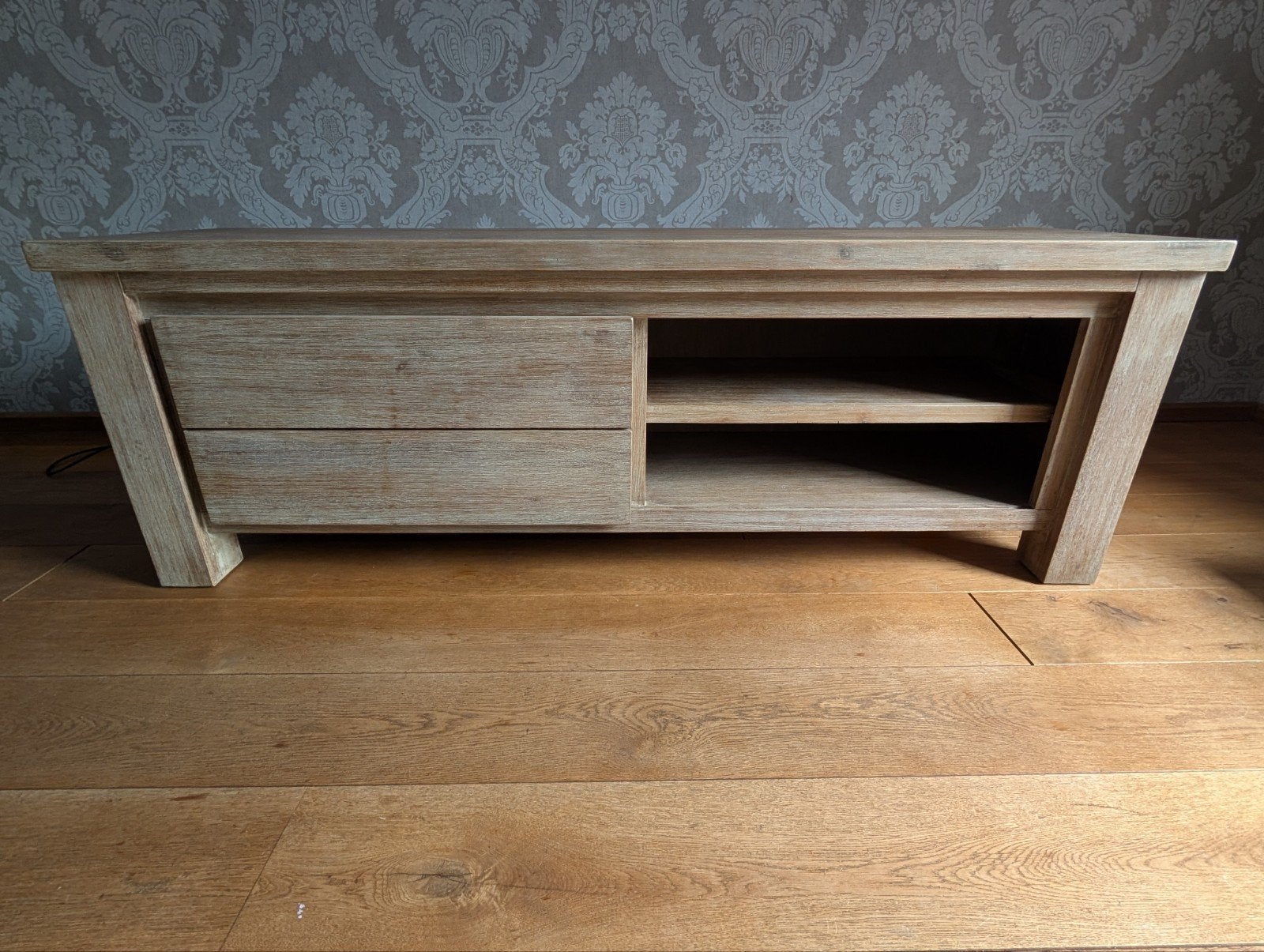 Houten TV meubel 1.60m, Ophalen, Gebruikt, 150 tot 200 cm, Minder dan 100 cm