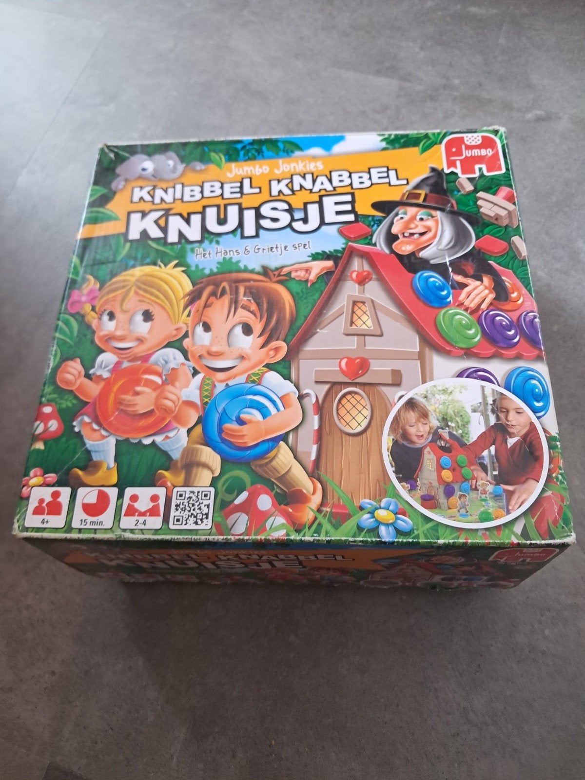 Jumbo Knibbel Knabbel Knusje - Het Hans & Grietje spel, Drie of vier spelers, Ophalen of Verzenden, Gebruikt, Jumbo