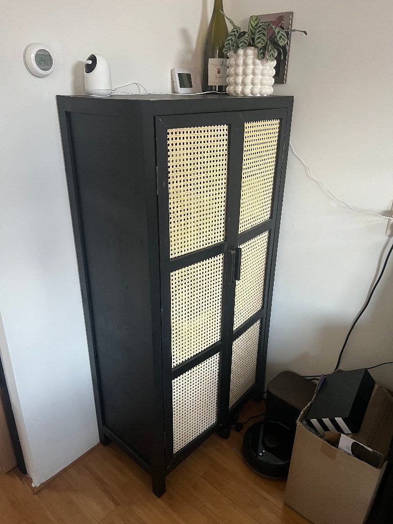 Webbing kast Bandung Xenos, Ophalen, Eikenhout, 50 tot 100 cm, Zo goed als nieuw
