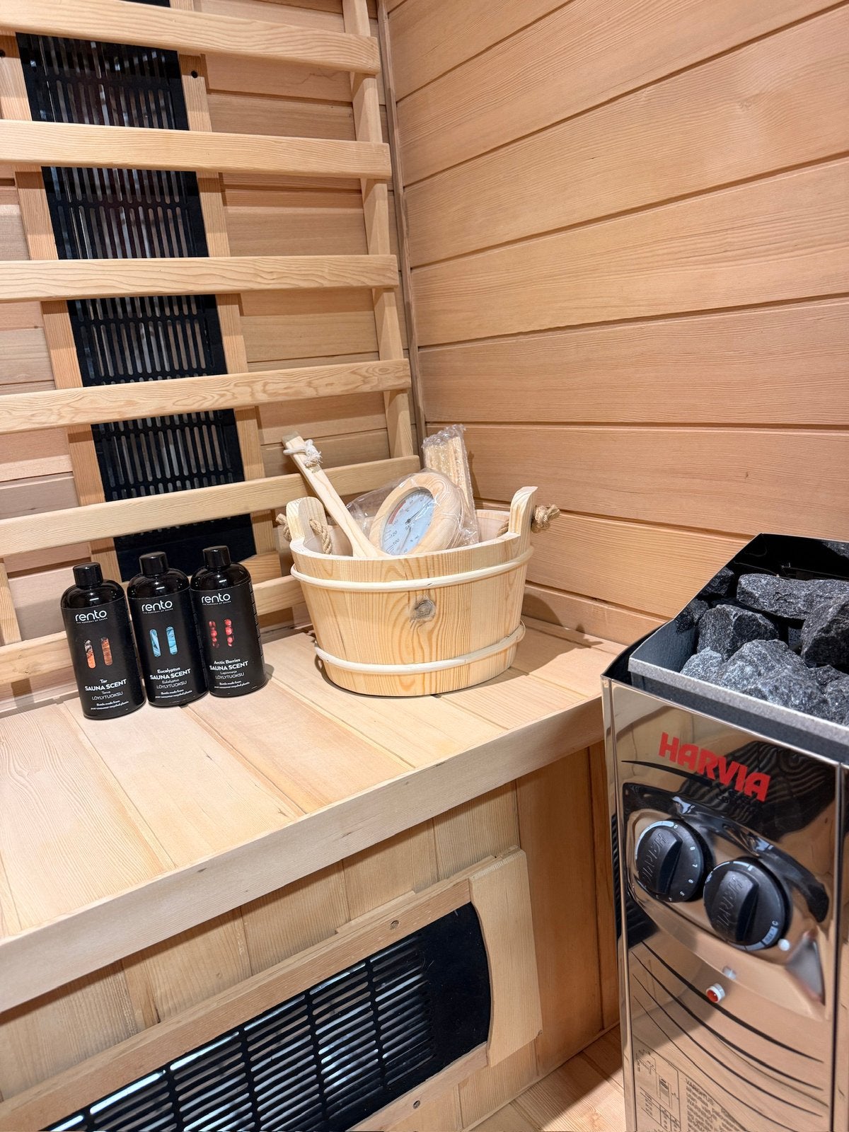 Combi Sauna (Fins + Infrarood) - GRATIS BEZORGING + MONTAGE, Ophalen of Verzenden, Zo goed als nieuw, Fins of Traditioneel, Complete sauna
