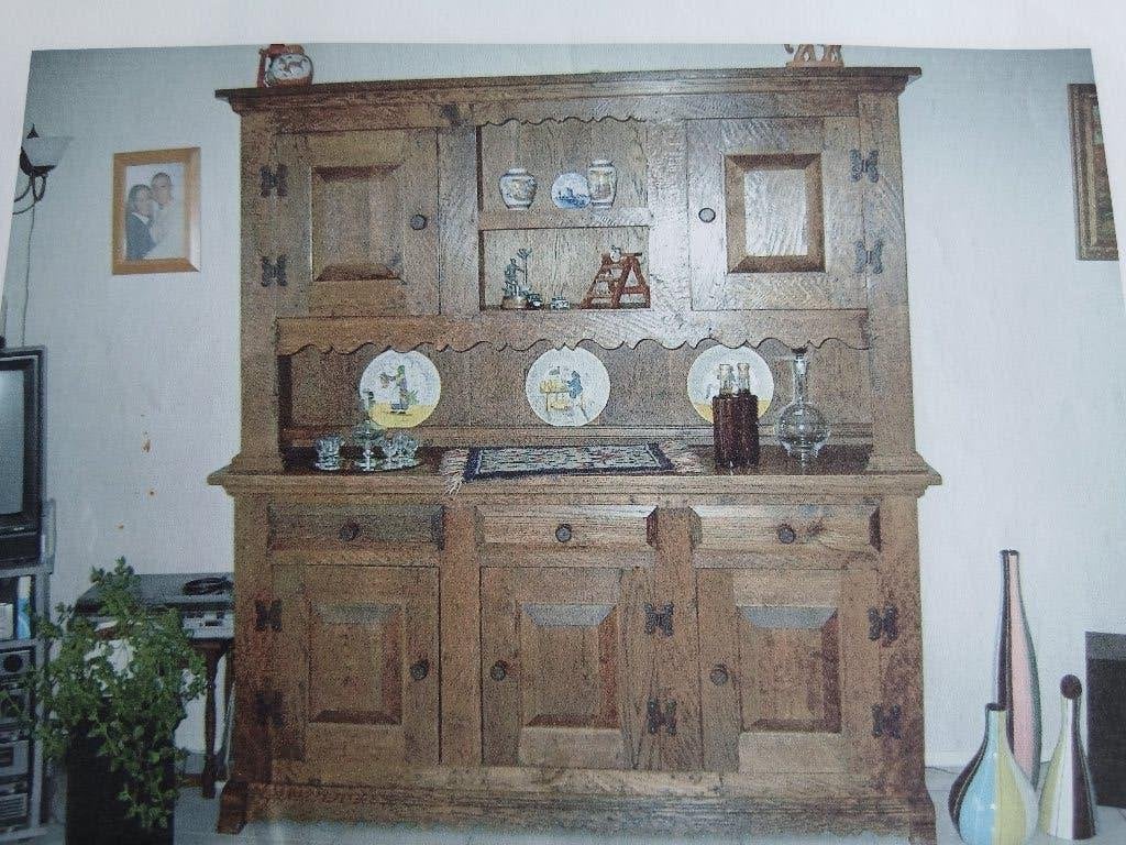 Eiken Petrie buffetkast - 180x194x40 cm, Huis en Inrichting, Ophalen, Gebruikt, Met deur(en), 150 tot 200 cm