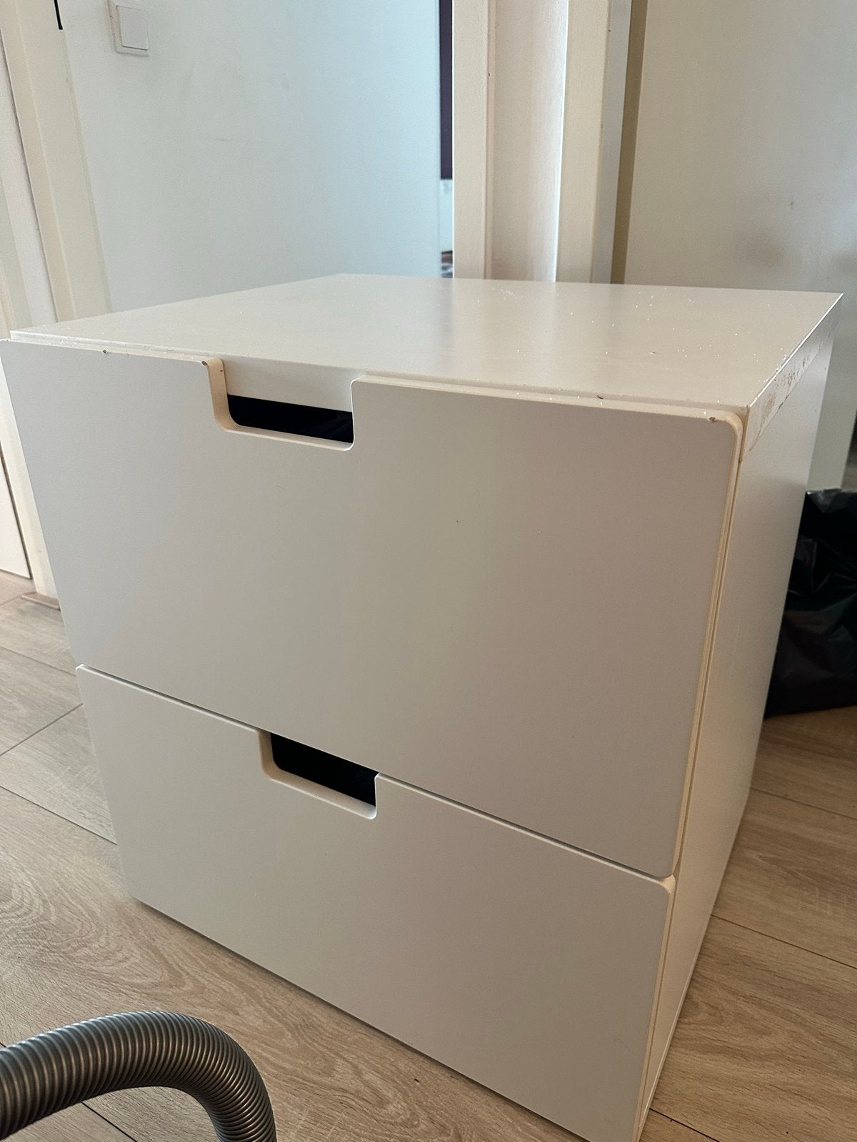 Ikea Wit ladekastje met 2 laden - Gebruikt, Huis en Inrichting, Kasten | Ladekasten, Ophalen, Minder dan 50 cm, Gebruikt, 1 of 2 laden