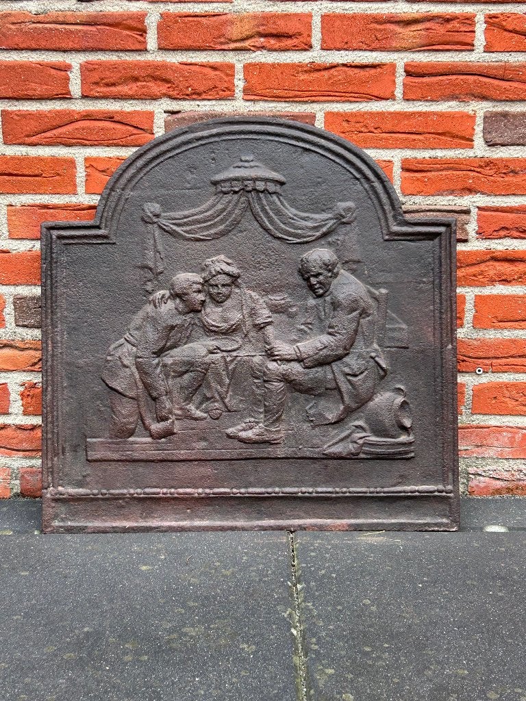 Haardplaat " Bourgondisch tafereel ", Ophalen