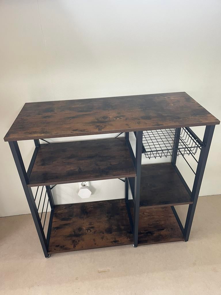 Leuke kast metaal/houtlook, Ophalen, Zo goed als nieuw