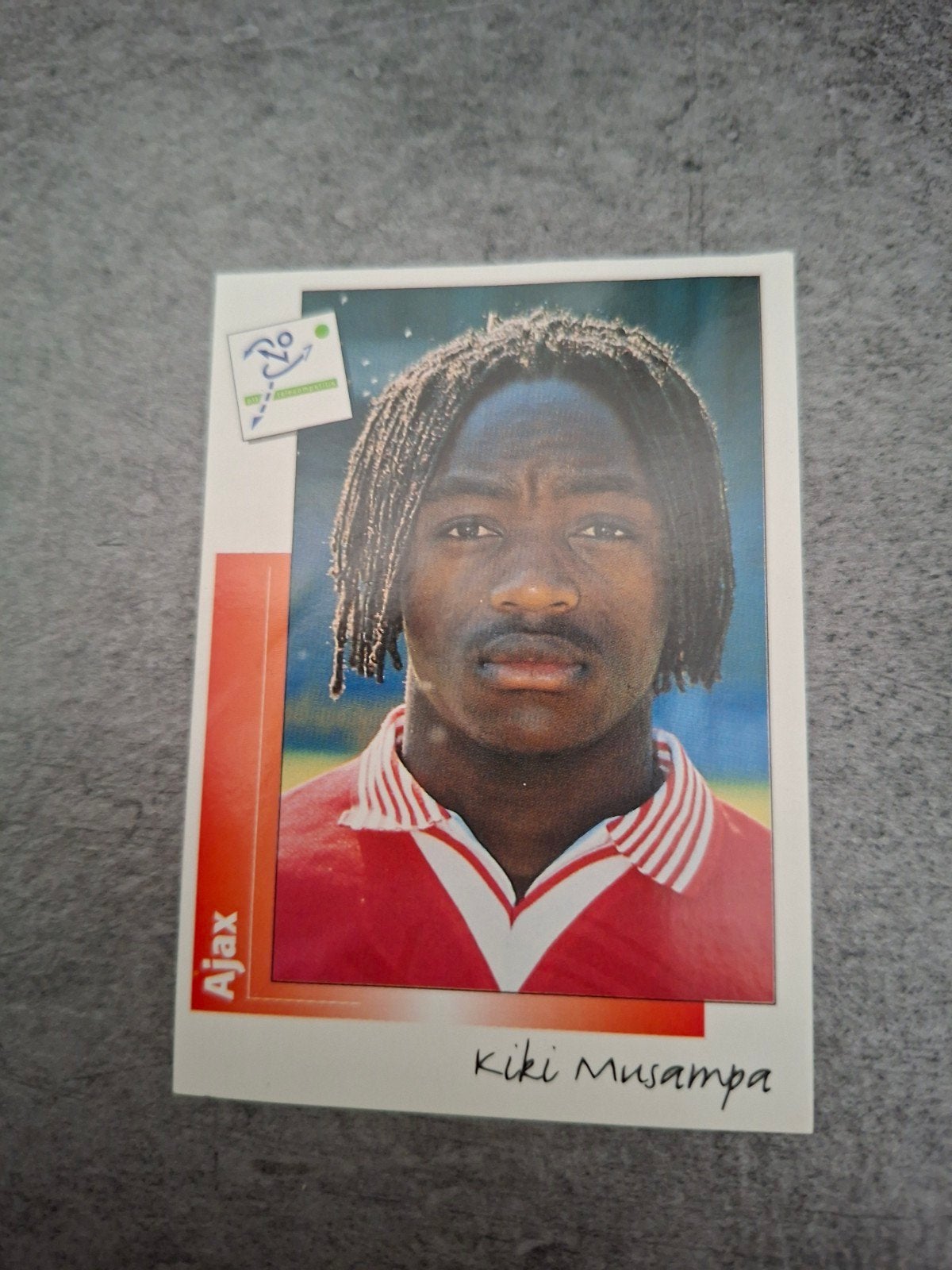 Panini sticker Voetbal 96. Kiki Musampa Ajax., Verzenden, Zo goed als nieuw, Sticker