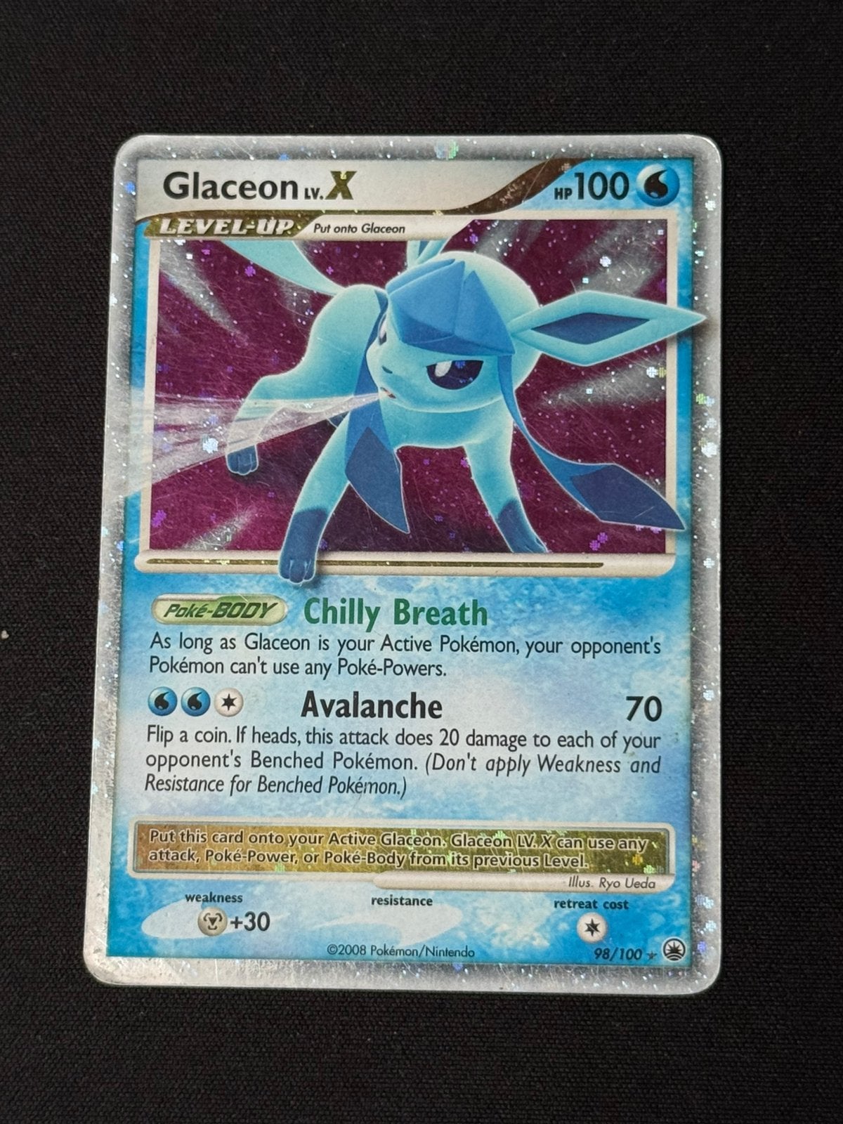 Glaceon LV.X 98 Majestic Dawn, Hobby en Vrije tijd, Ophalen of Verzenden, Losse kaart