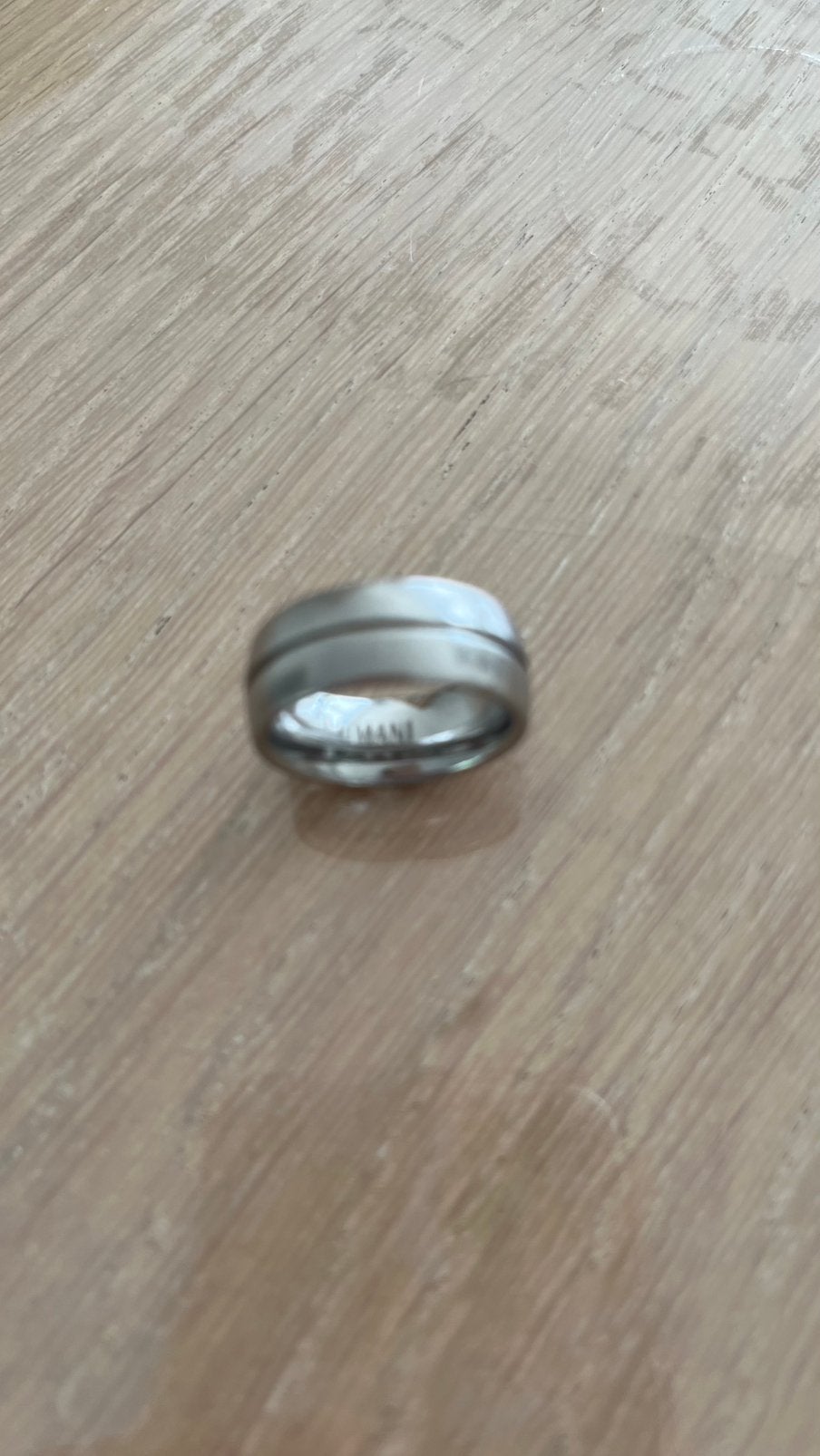 Lumani steel (staal) ring., Gebruikt, IJzer of Staal, Ophalen of Verzenden, Dame
