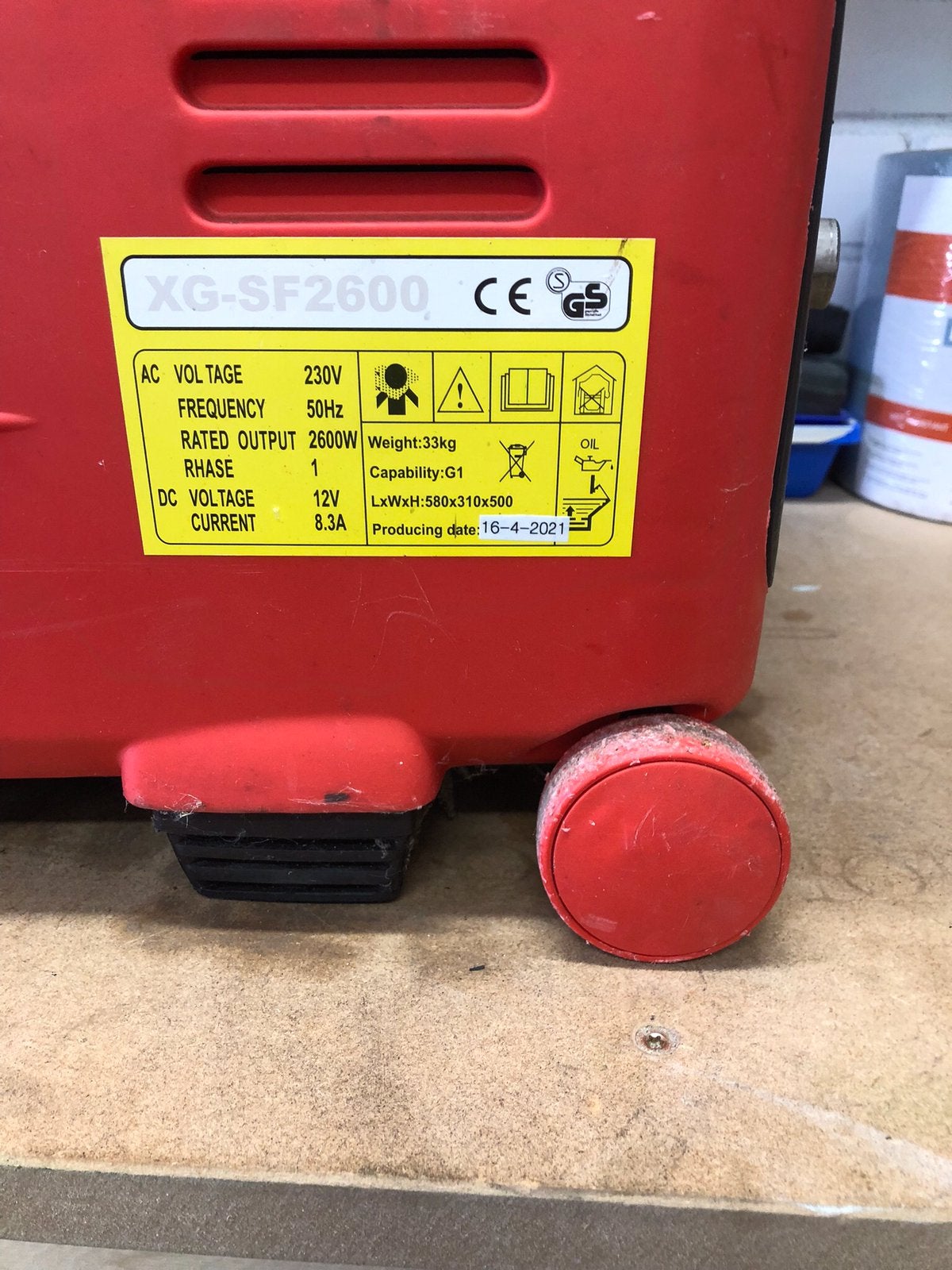 Aggregaat 2.6 kw loopt en start prima, Ophalen