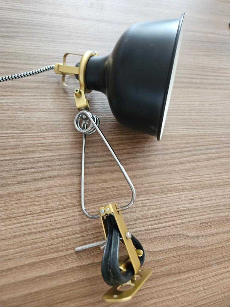 IKEA Industriële Klemspot - Zwart met Goud, Ophalen of Verzenden, Zo goed als nieuw, Industrieel