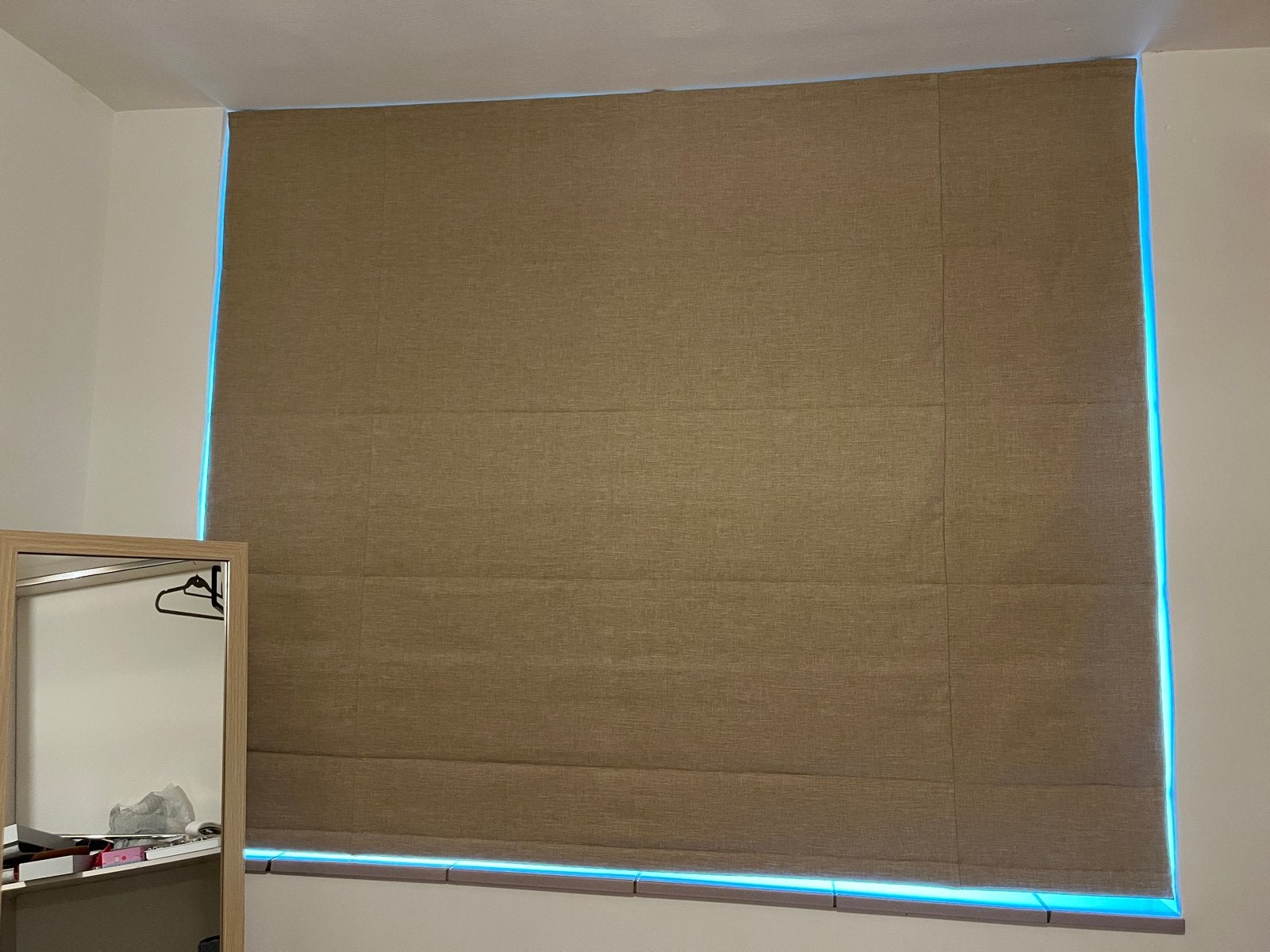 Licht taupe vouwgordijn - H133cm x B159,6cm, Ophalen, 160 cm, Beige, Vouwgordijn