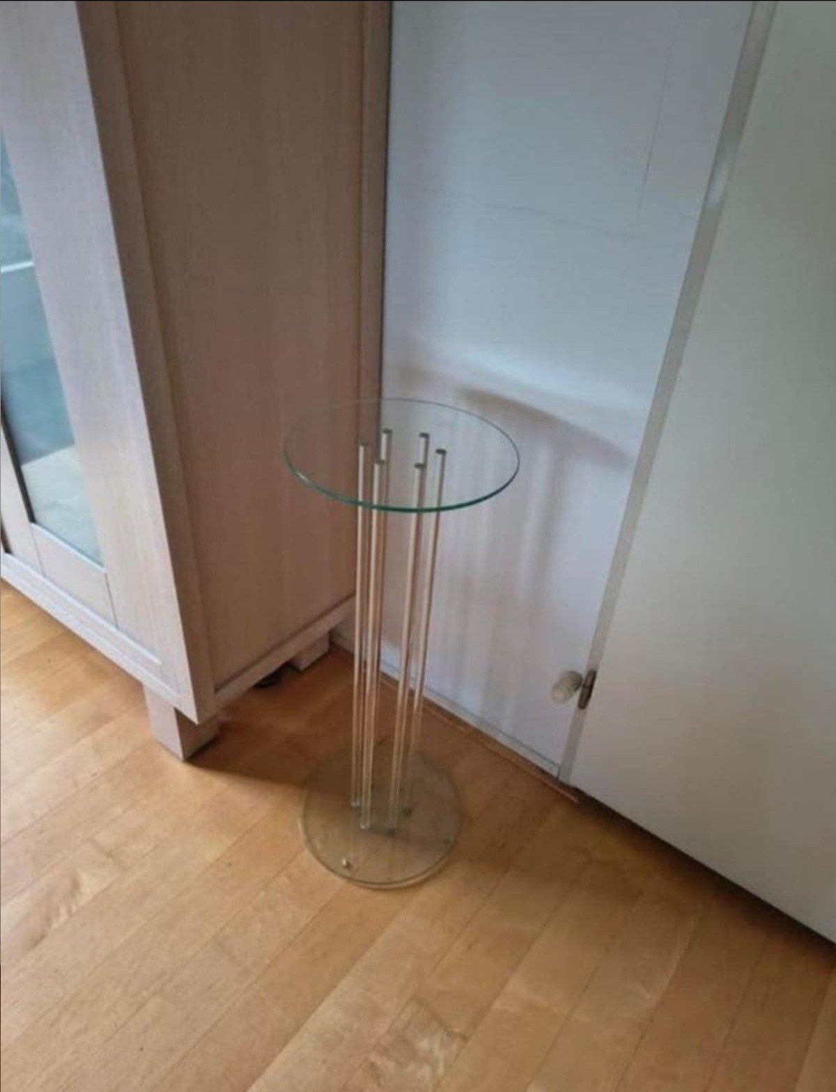Hard glazen standaard van 75 cm hoog, Ophalen, Glas, Cd's